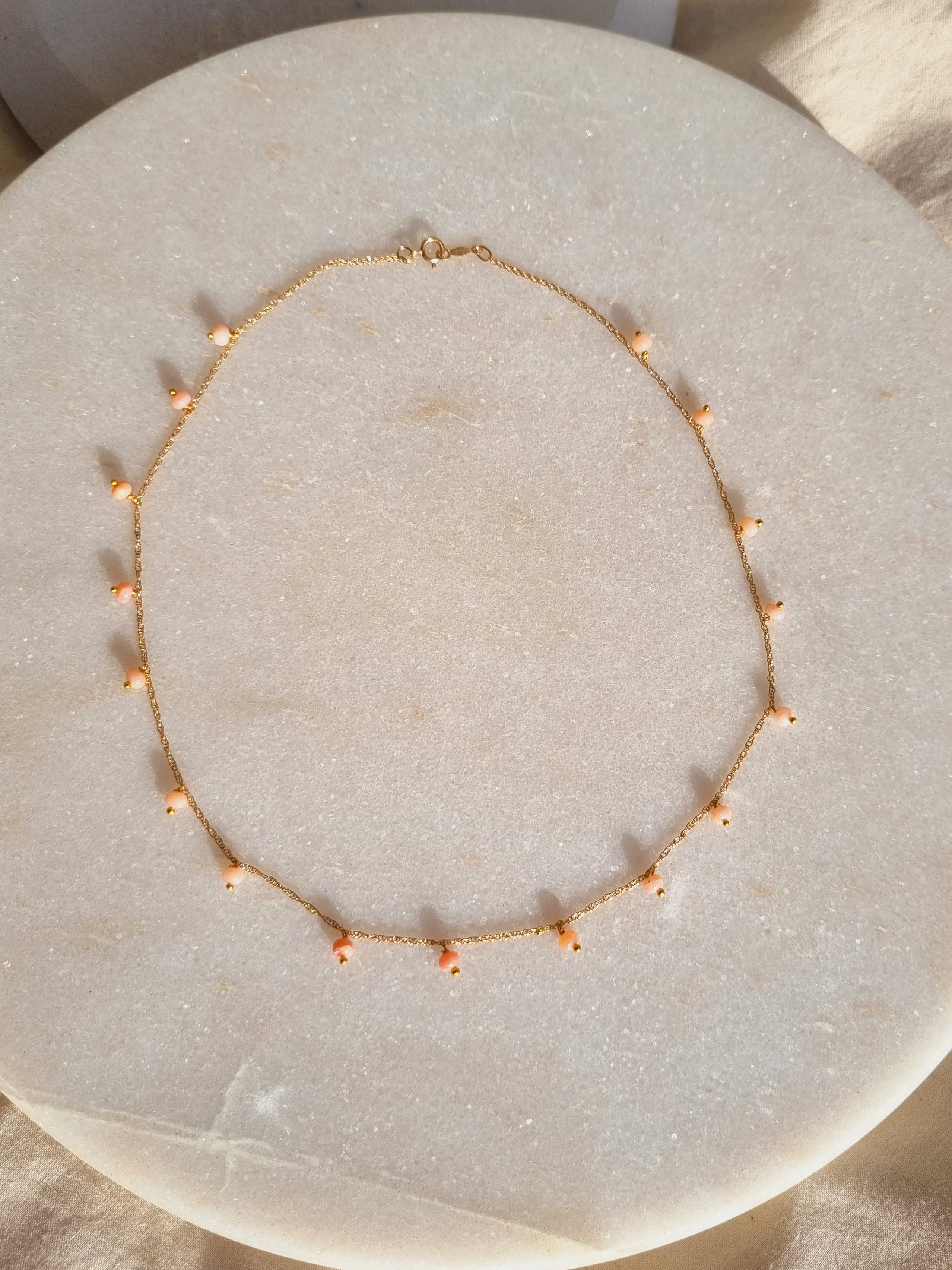 apit - Pink Opal Baati Drop Choker