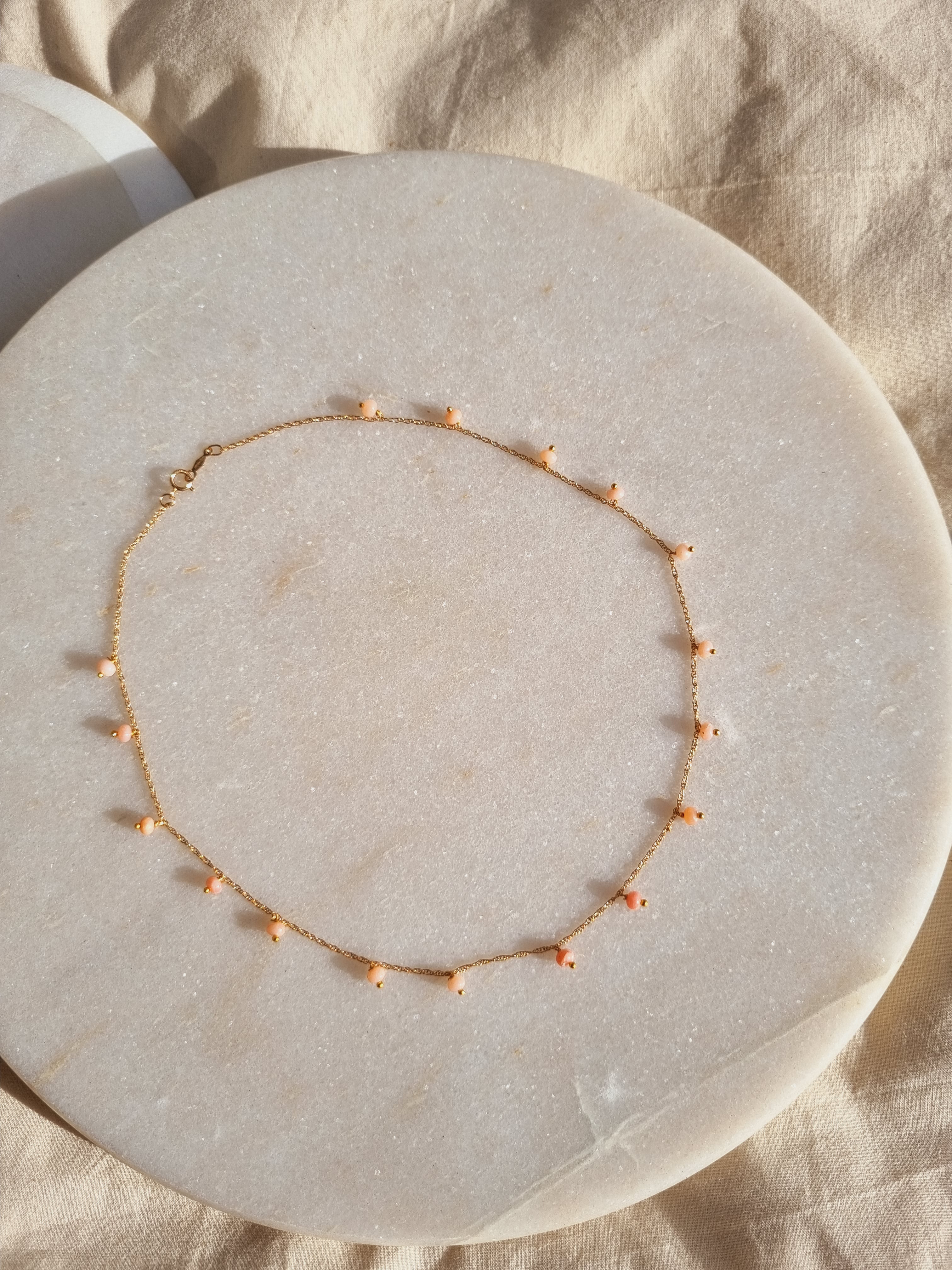 apit - Pink Opal Baati Drop Choker