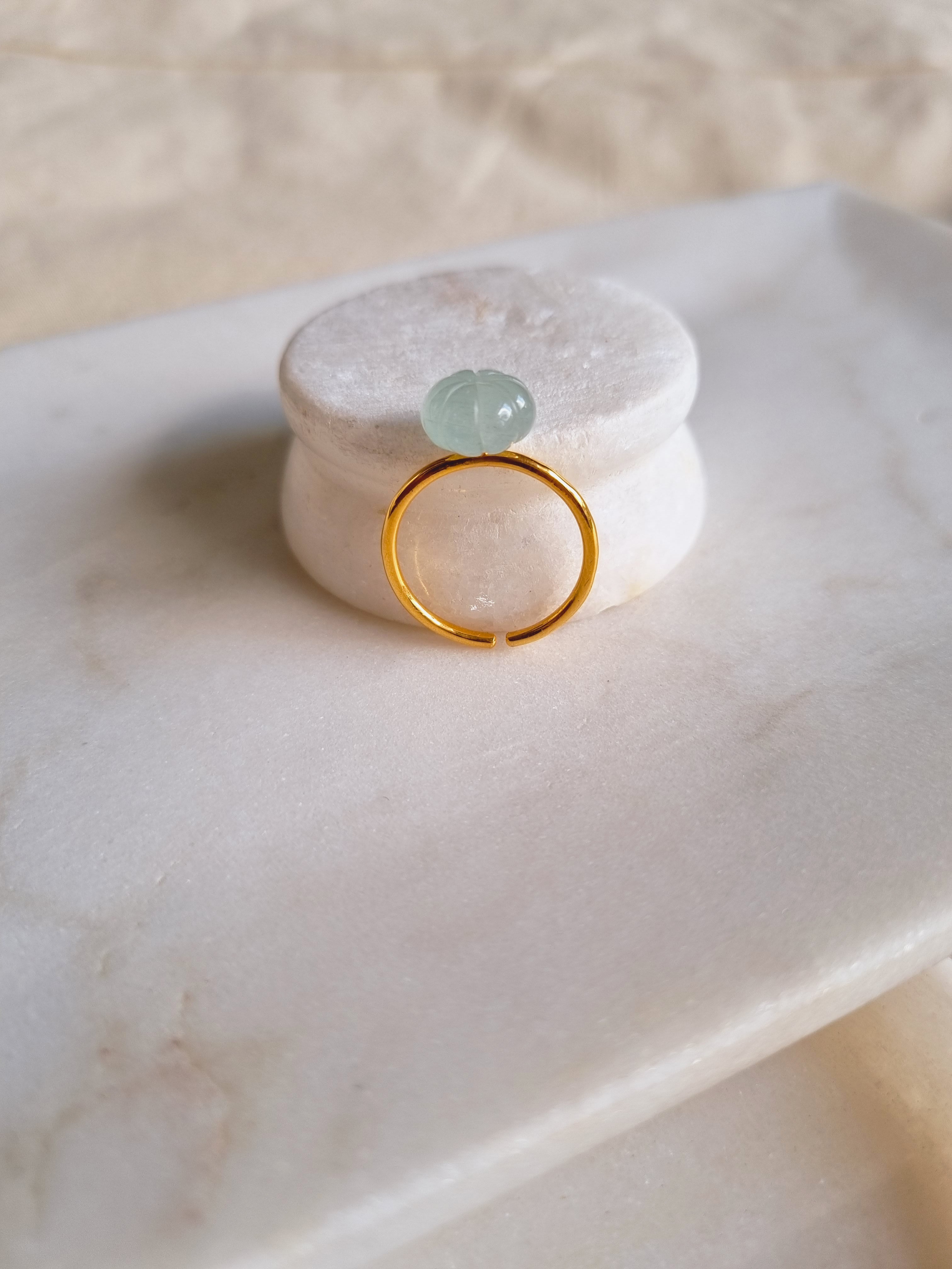 kaling - Aquamarine Melon Ring