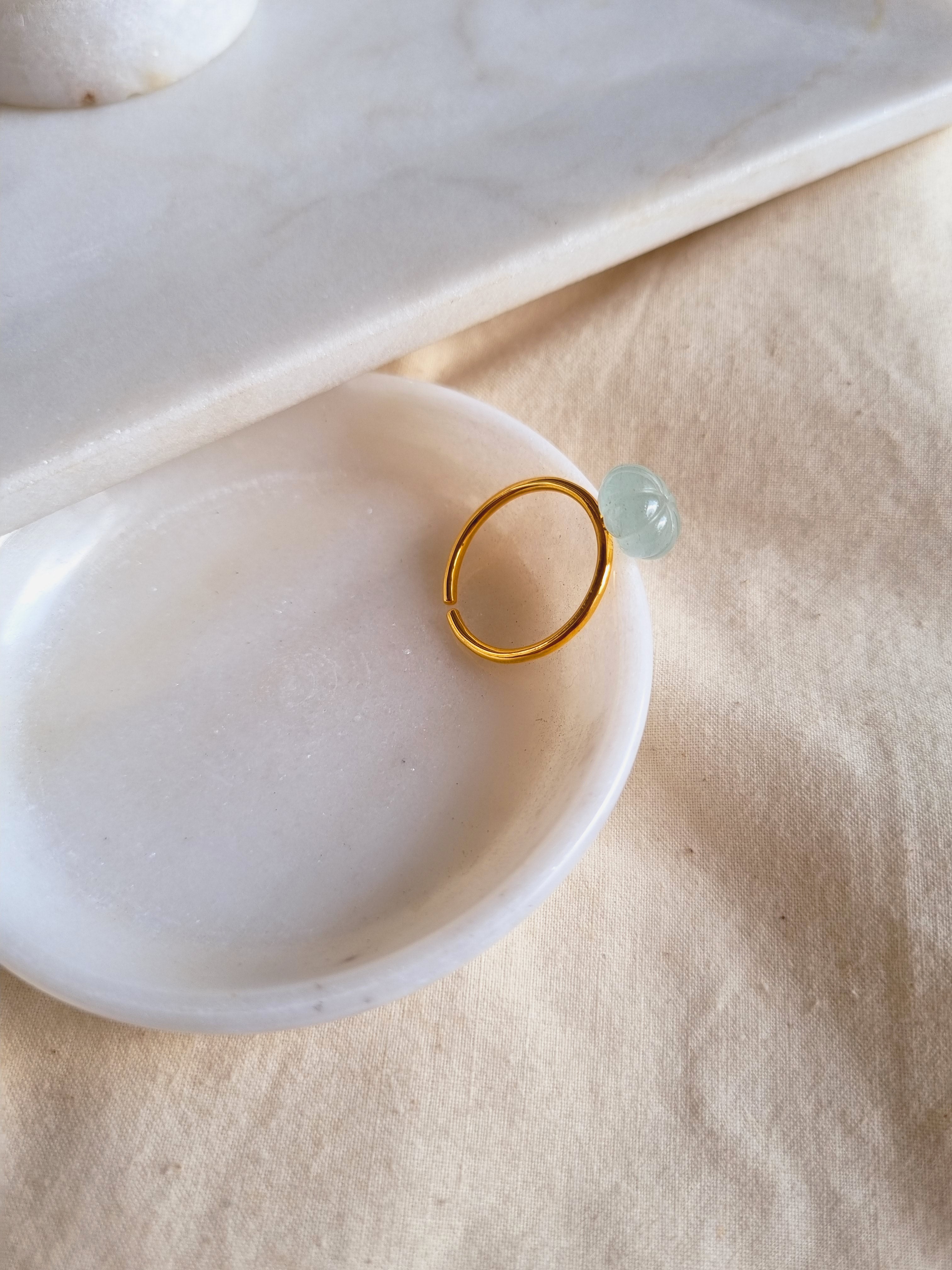 kaling - Aquamarine Melon Ring