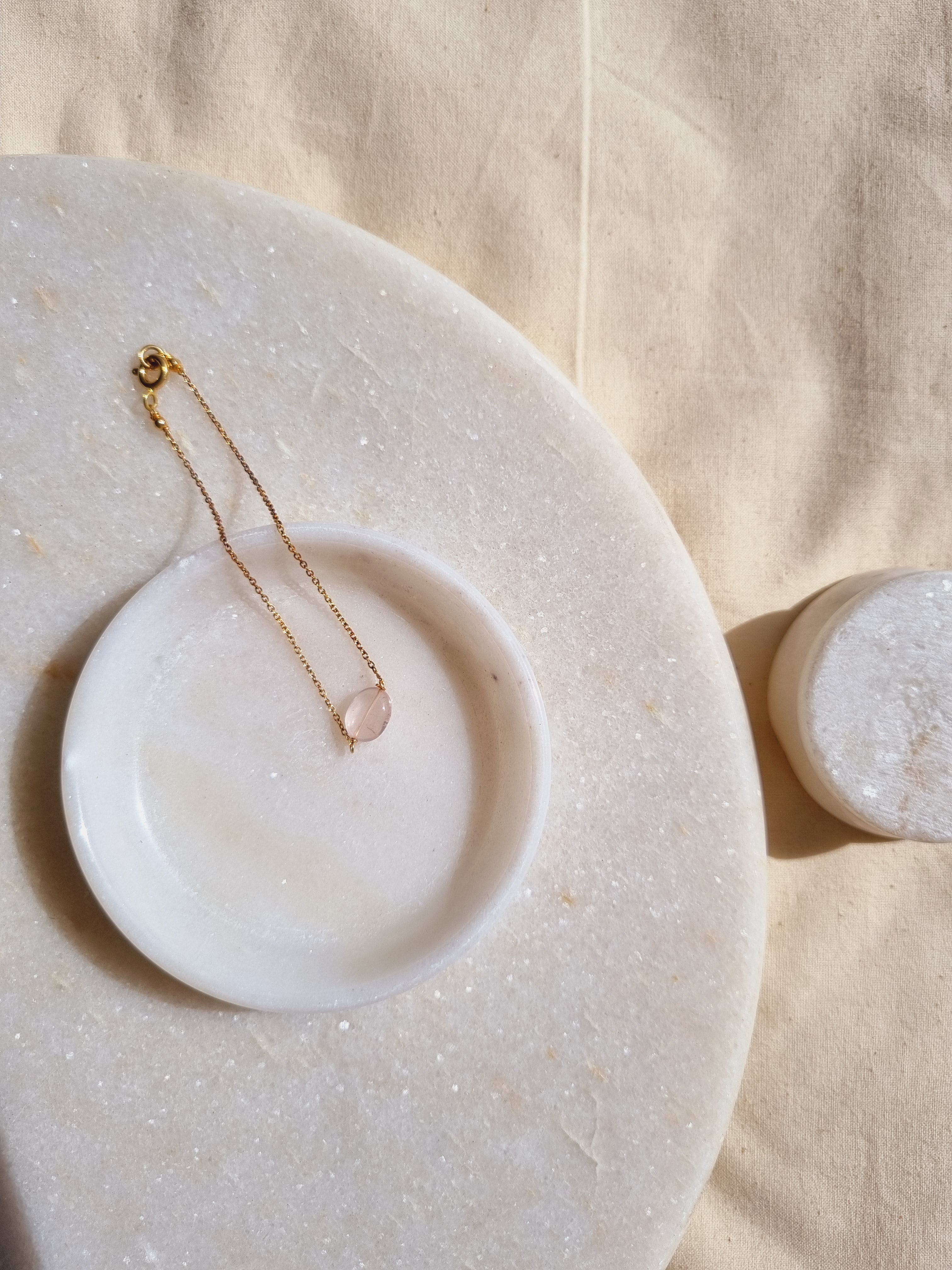 kesya - Rose quartz Oval Bracelet