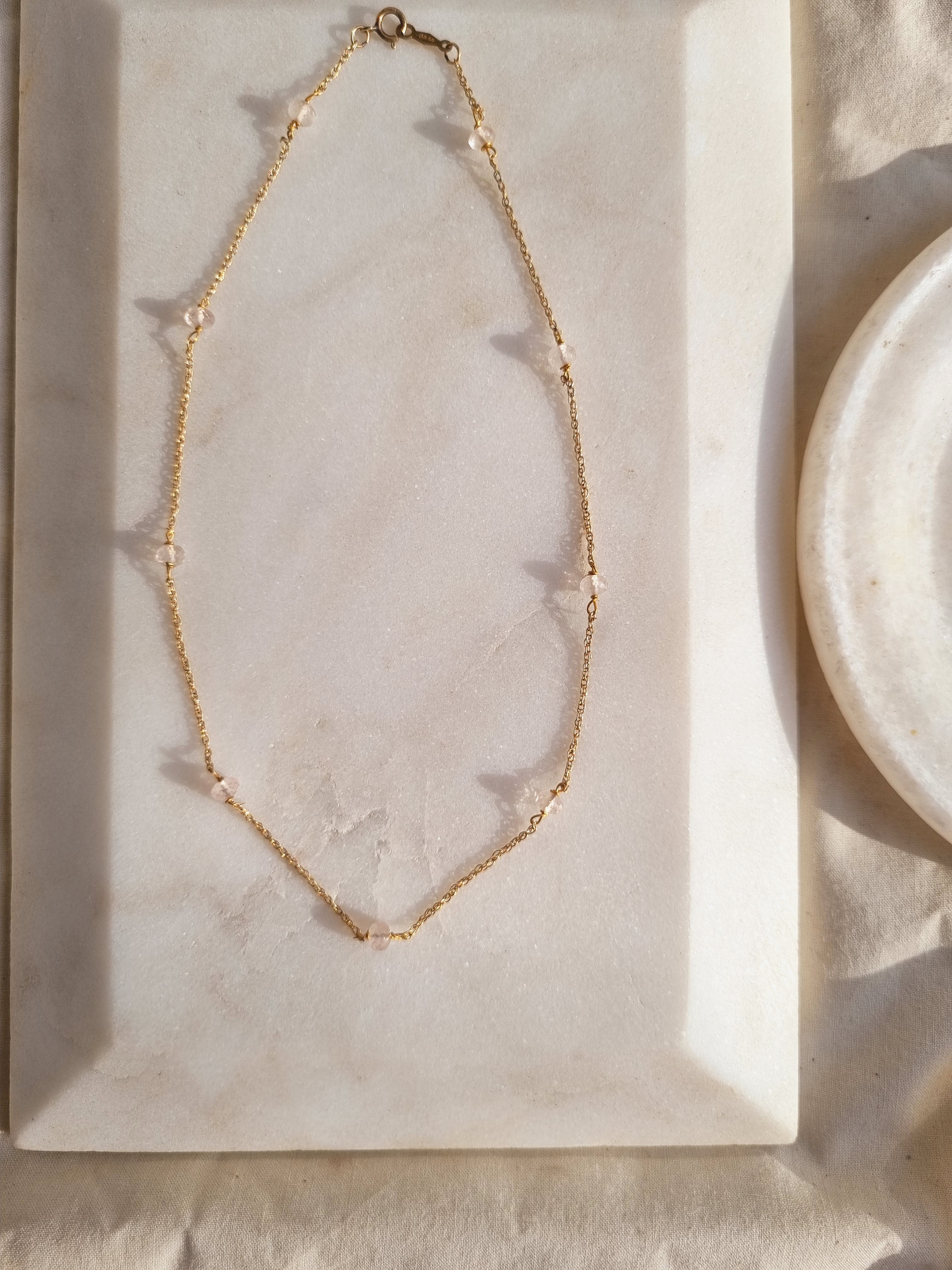 aveti - Rose Quartz Baati choker