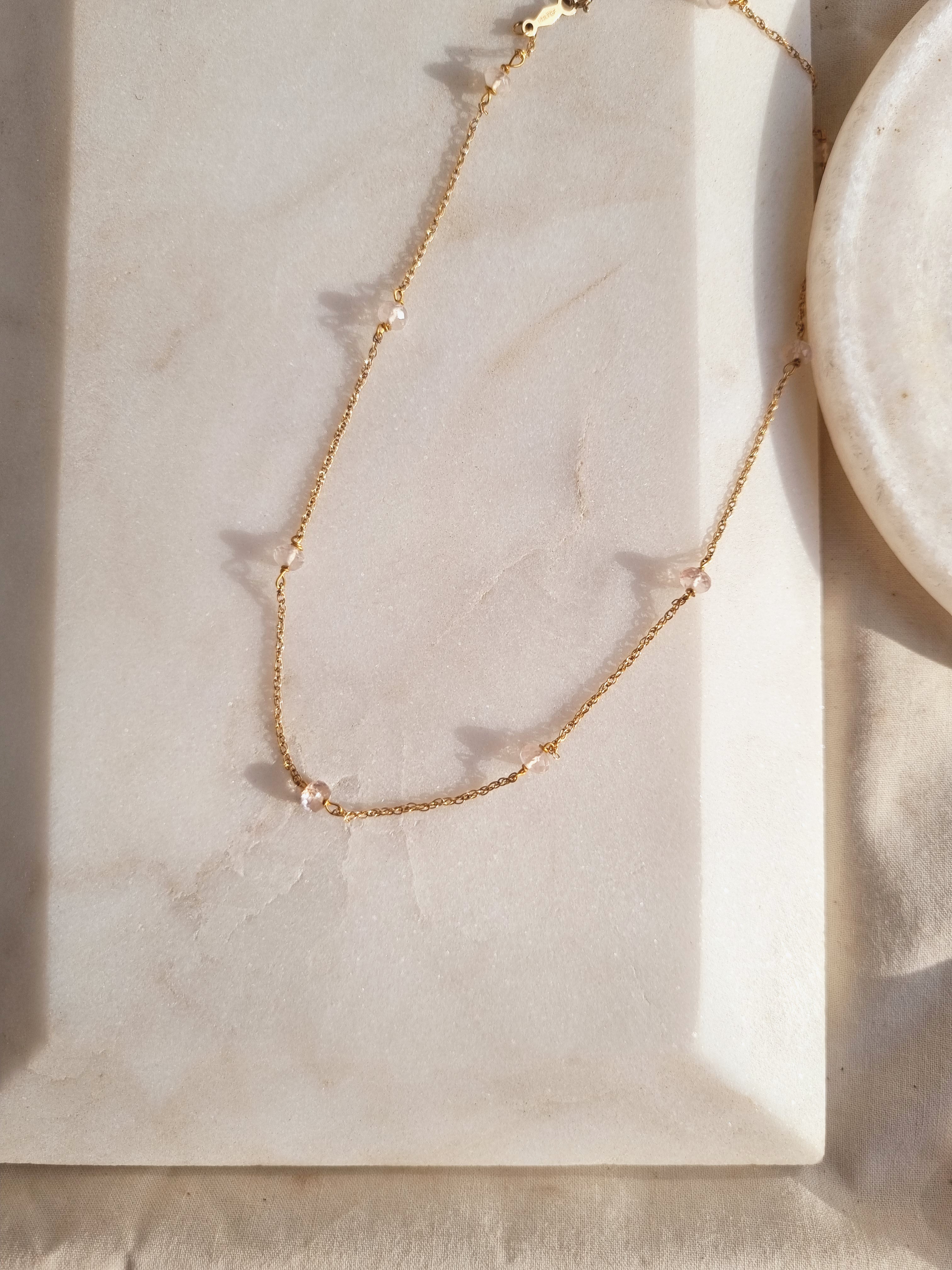 aveti - Rose Quartz Baati choker