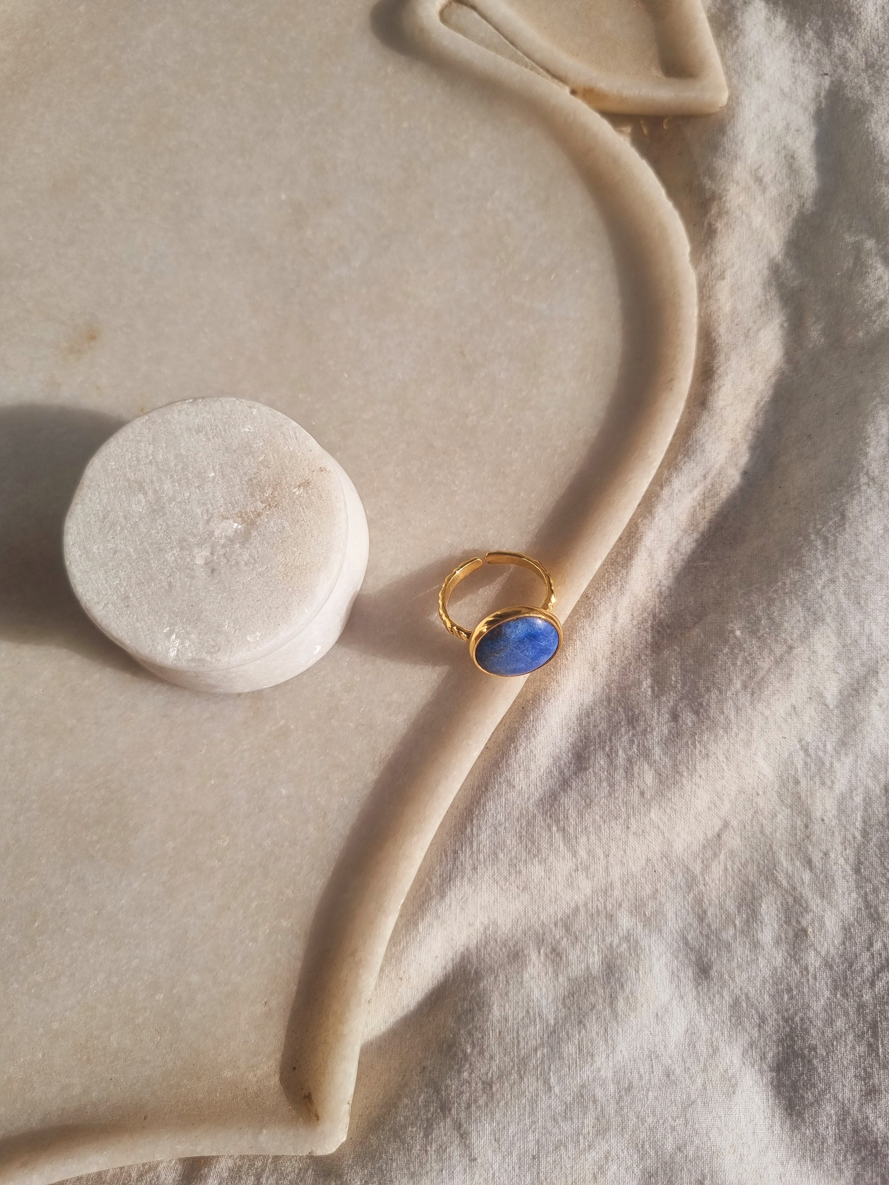 surya - Lapis Lazuli Sun Ring