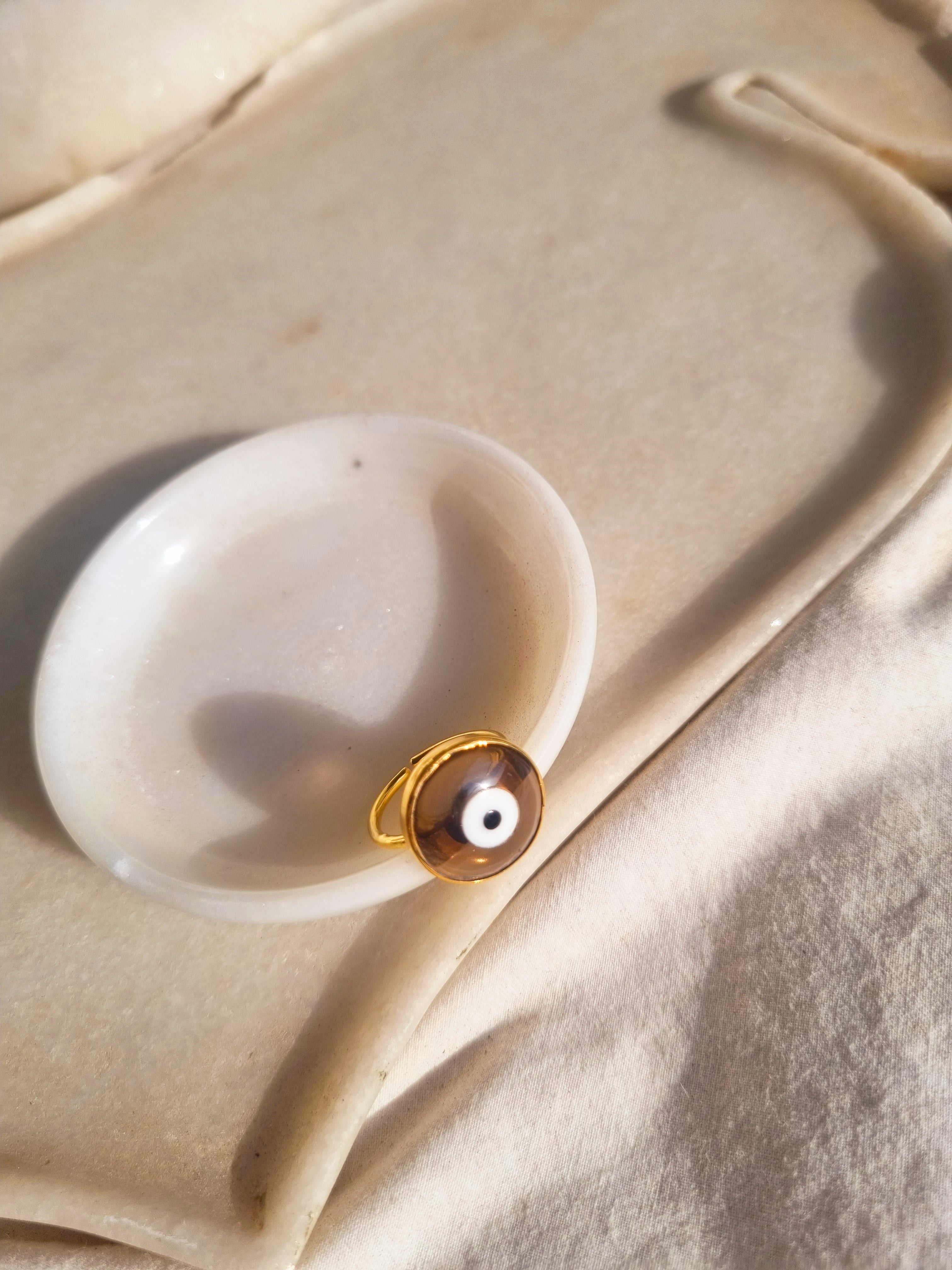 nazra - Brown Evil Eye Ring
