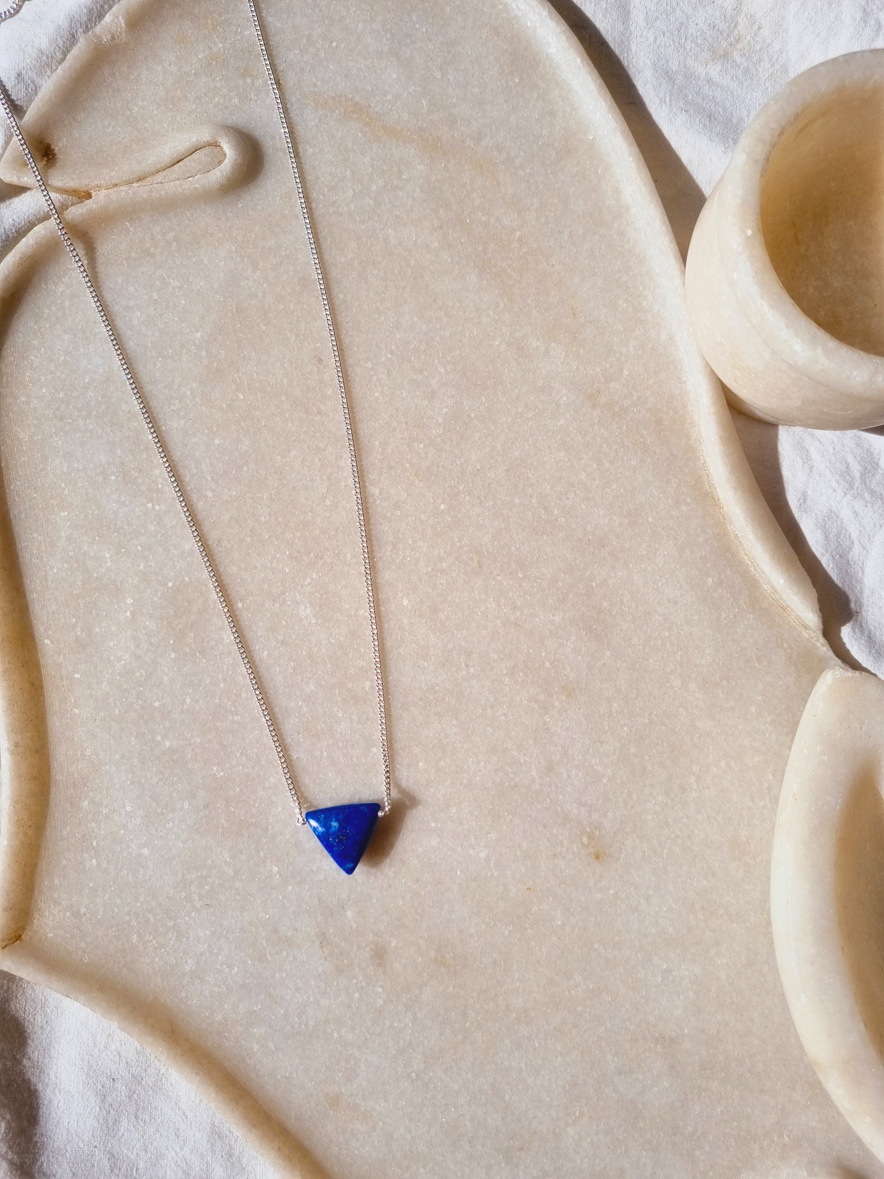 anya - Lapis Lazuli Men's Tikona Pendant