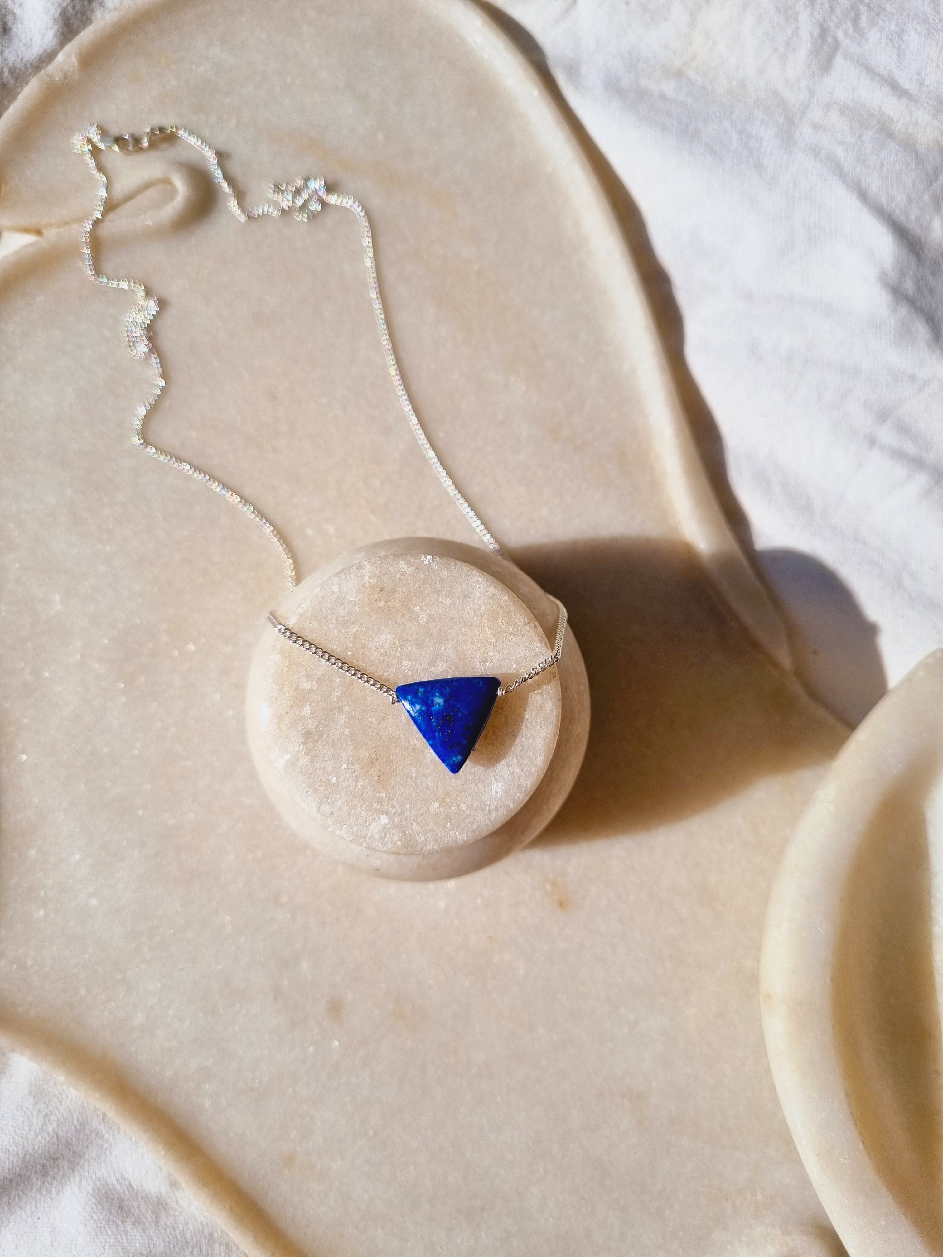 anya - Lapis Lazuli Men's Tikona Pendant