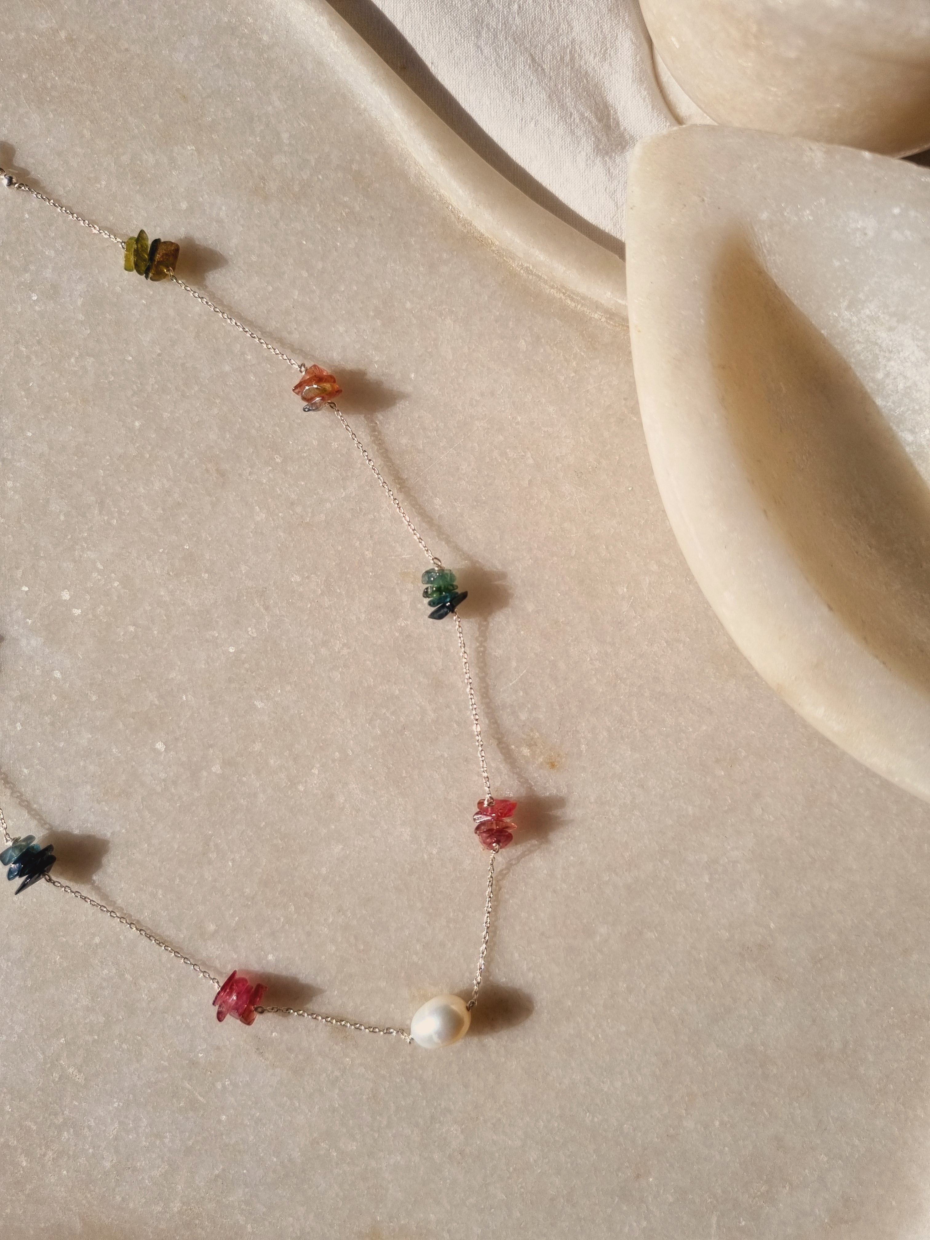 iyet - Tourmaline uncut Pearl choker