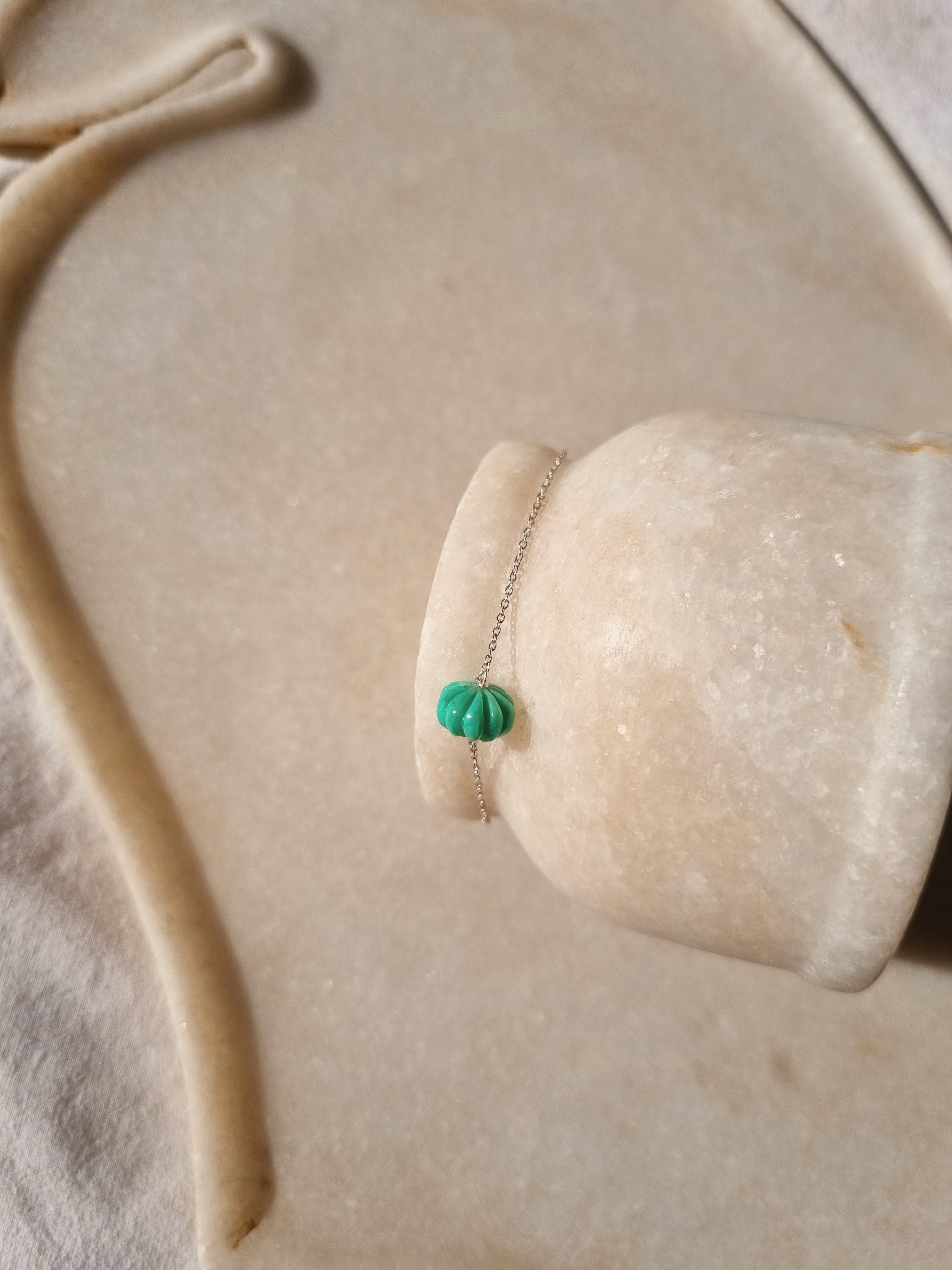 naru- Chrysoprase Melon Bracelet