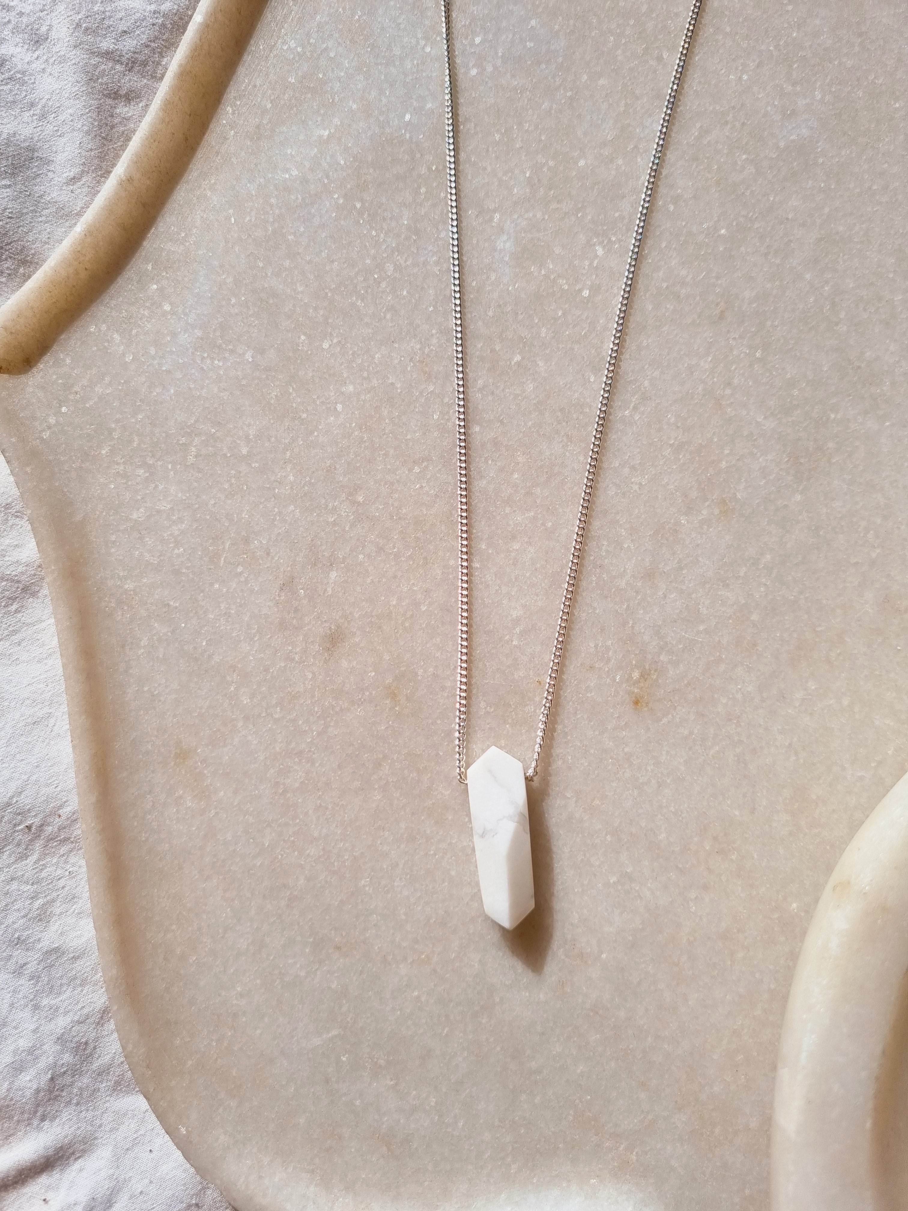 vaktra - Howlite Men's Bullet Pendant