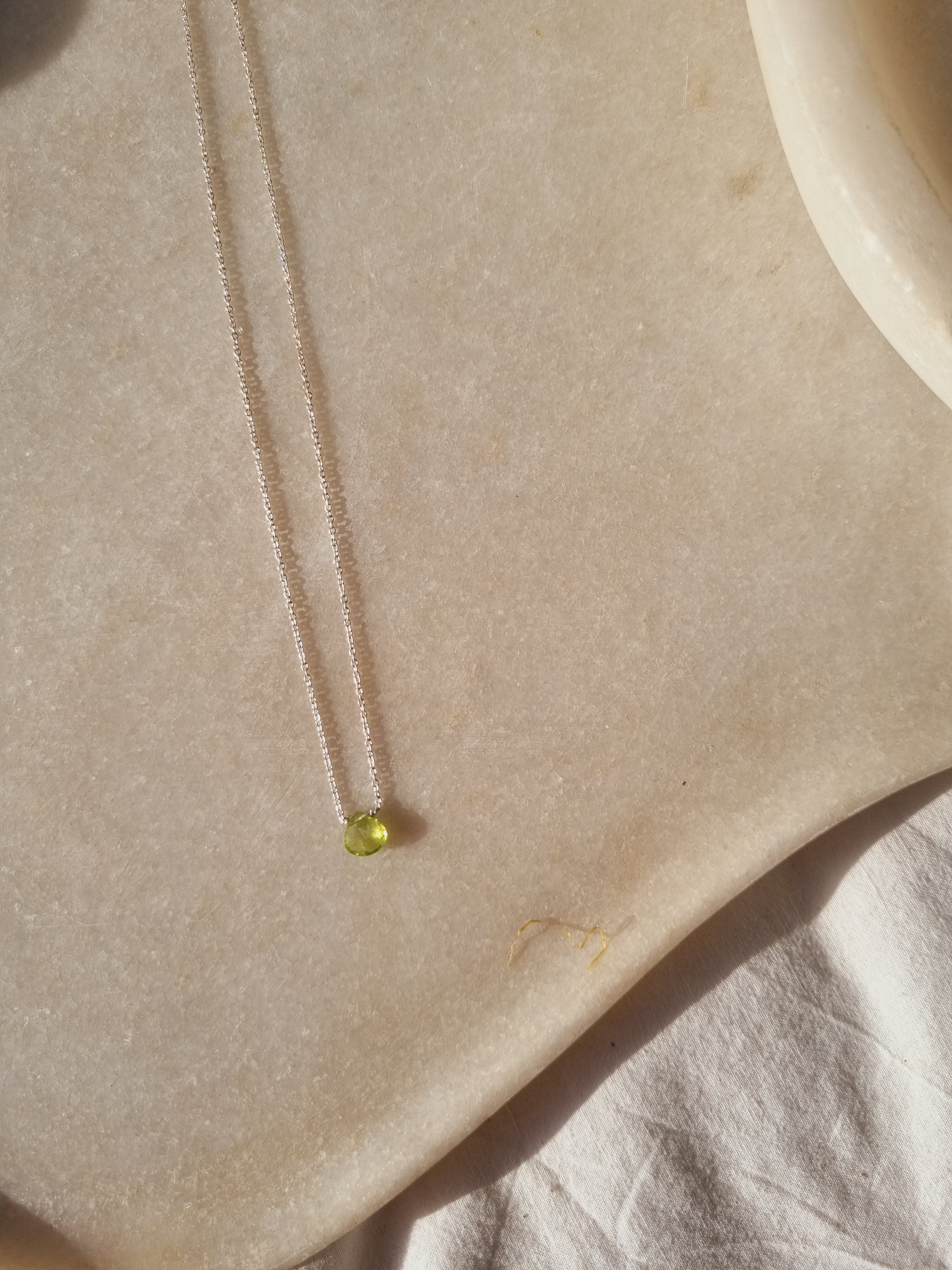 vyam- Peridot Heart Shaped drop Pendant