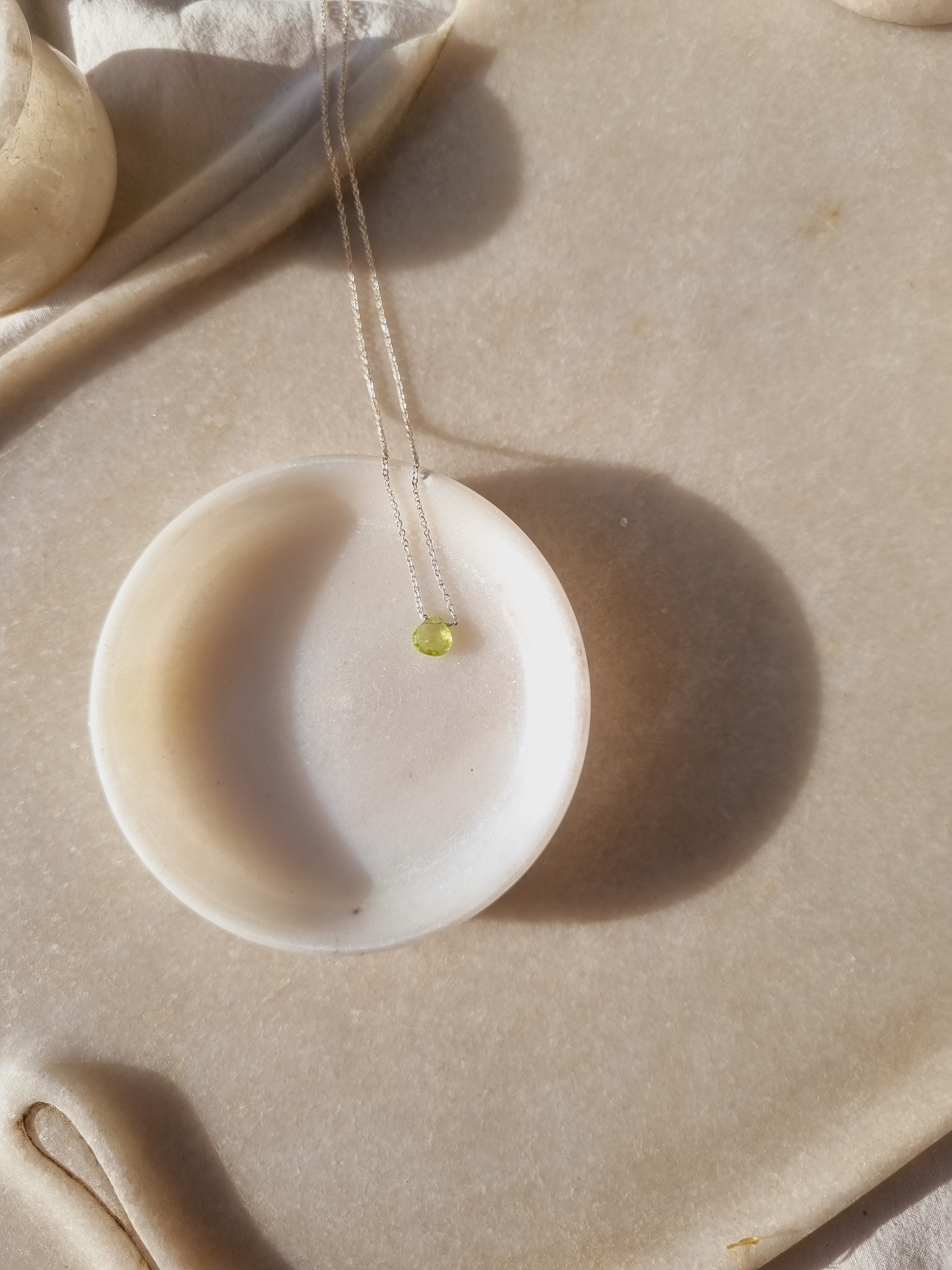 vyam- Peridot Heart Shaped drop Pendant