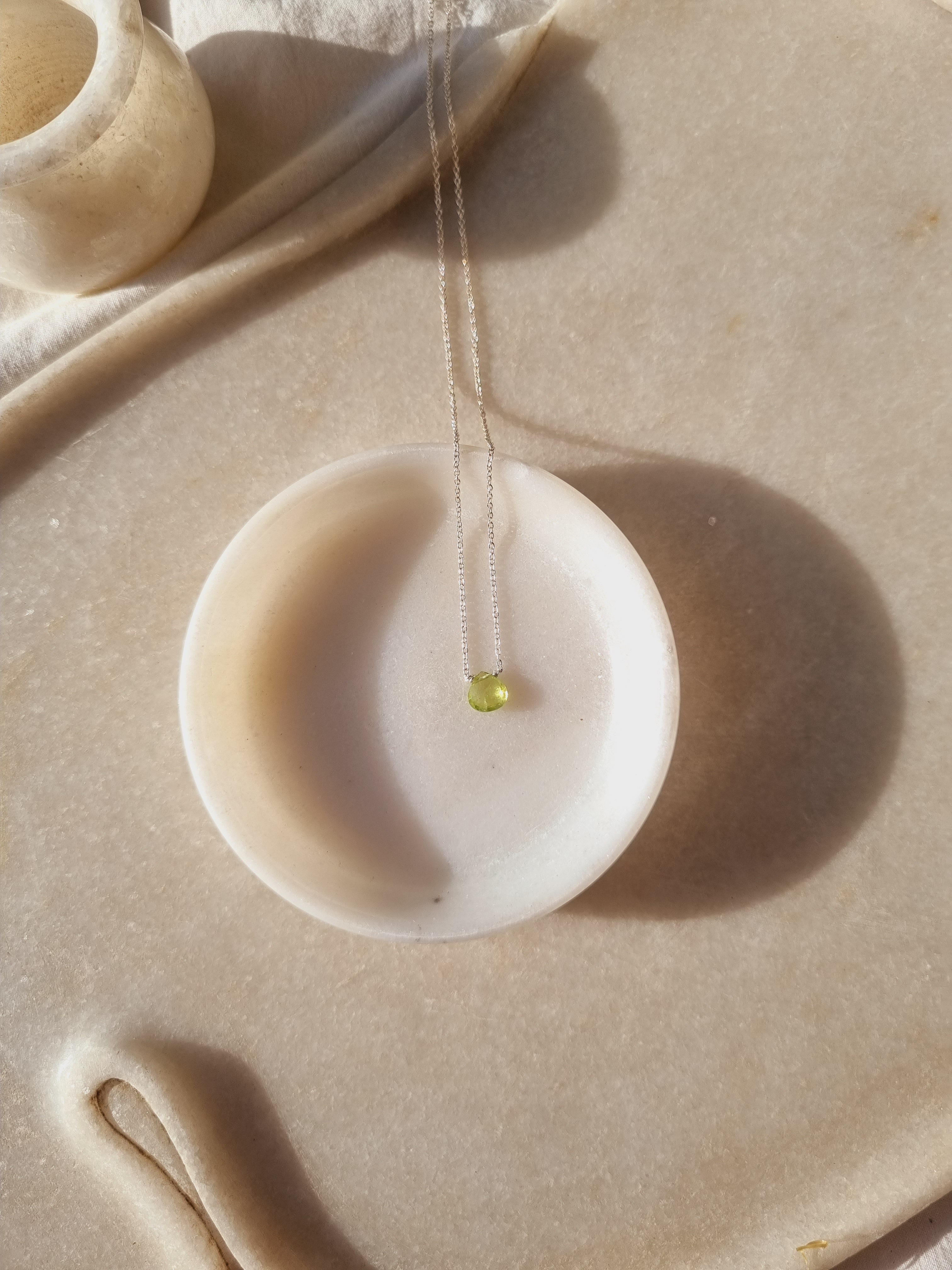 vyam- Peridot Heart Shaped drop Pendant