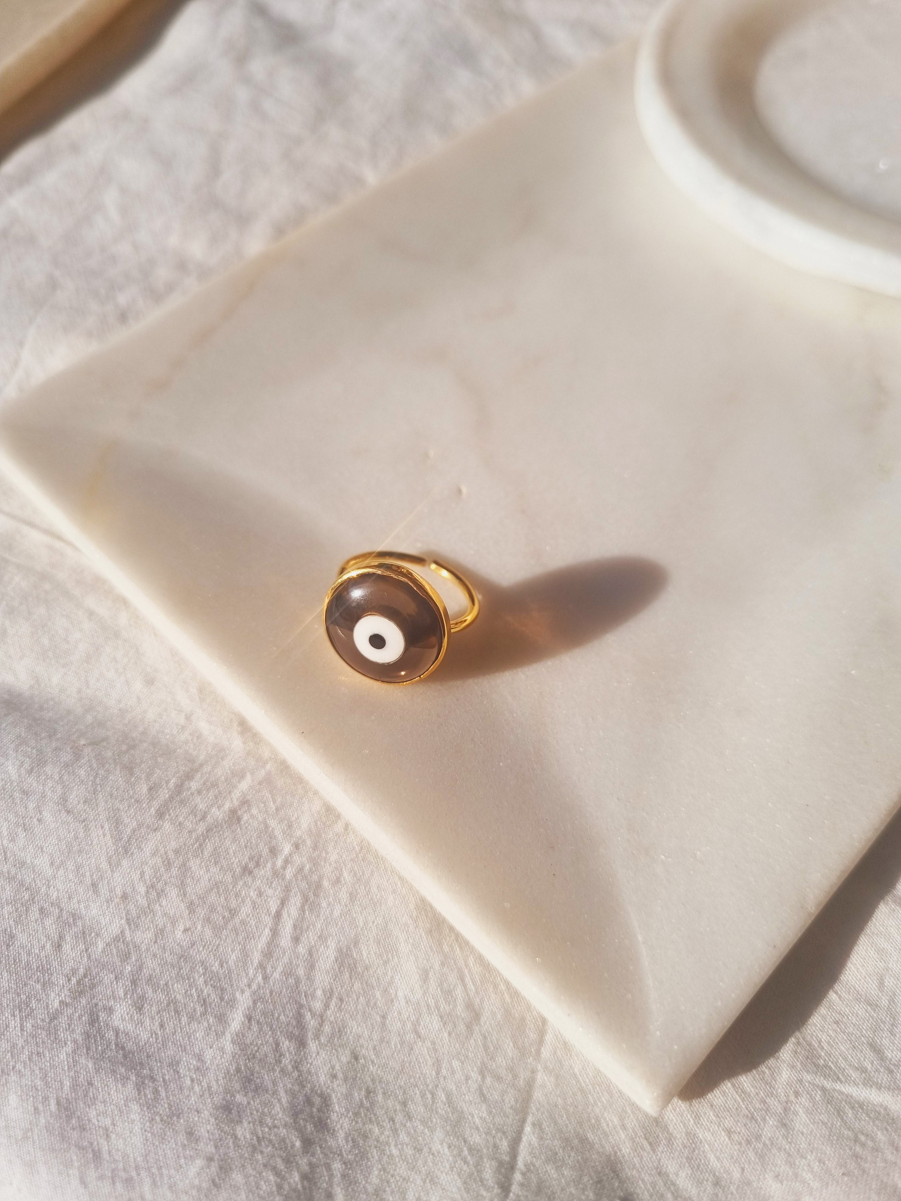 nazra - Brown Evil Eye Ring