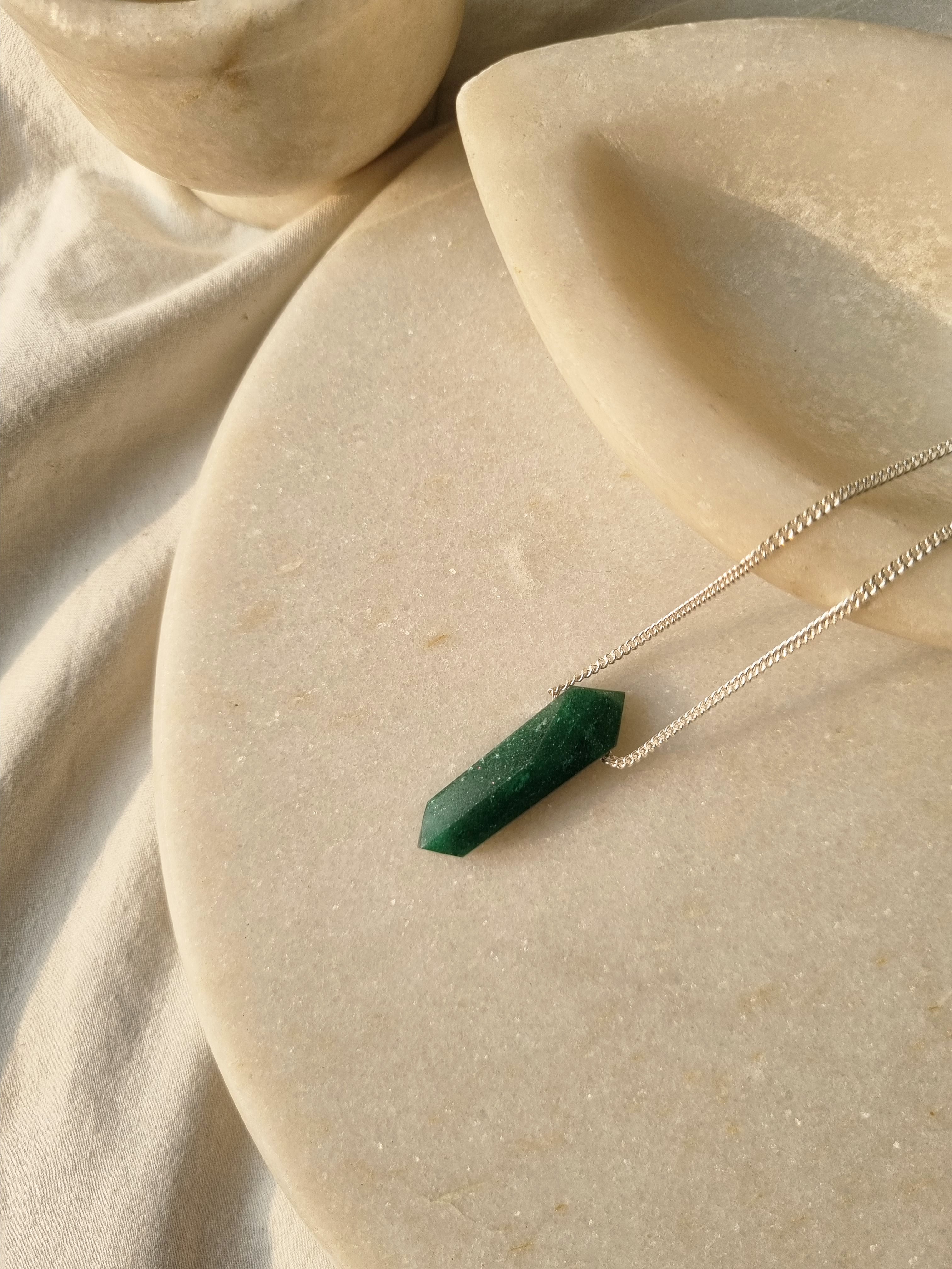 vaktra - Green Aventurine Men's Bullet Pendant