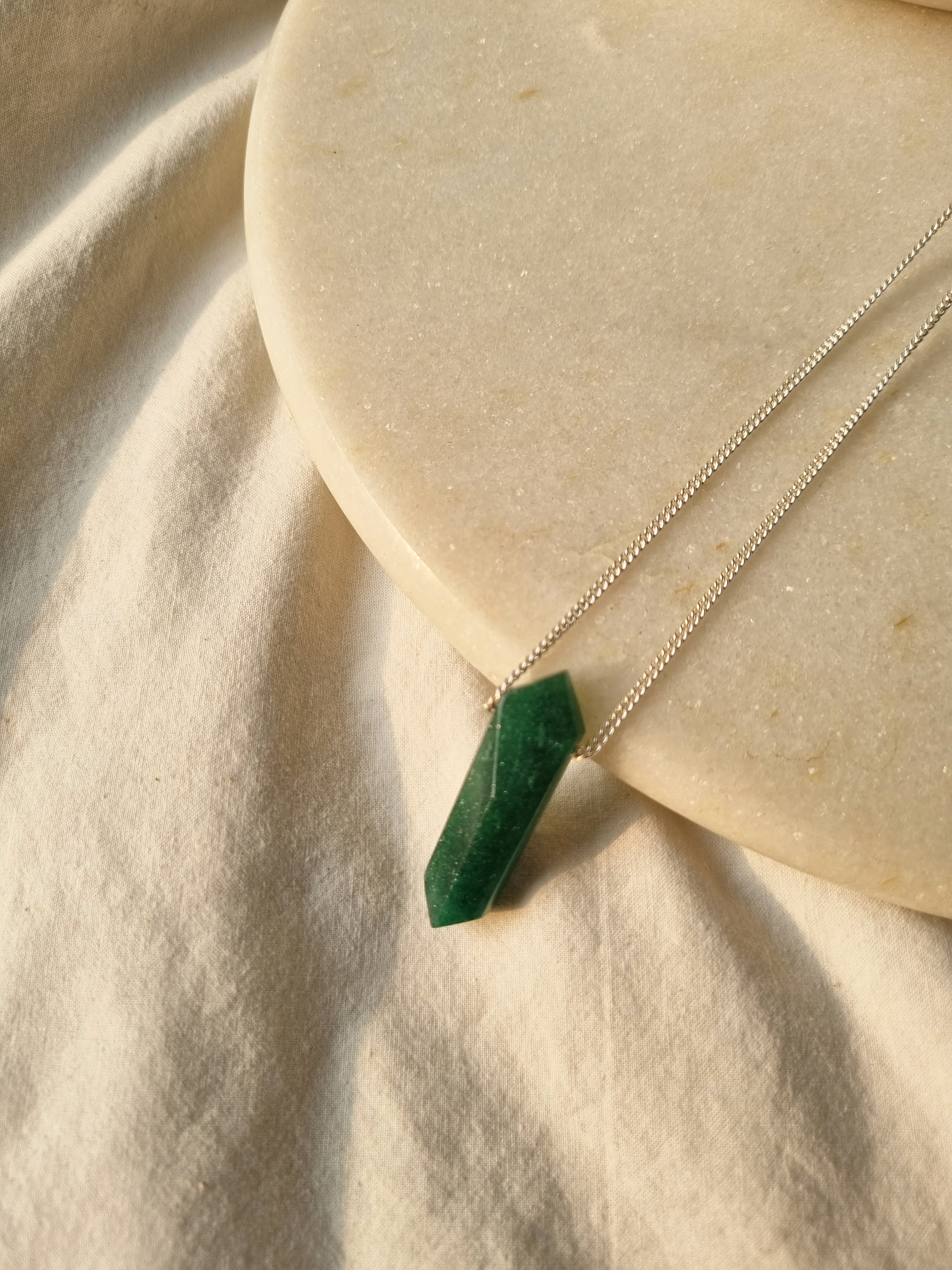 vaktra - Green Aventurine Men's Bullet Pendant