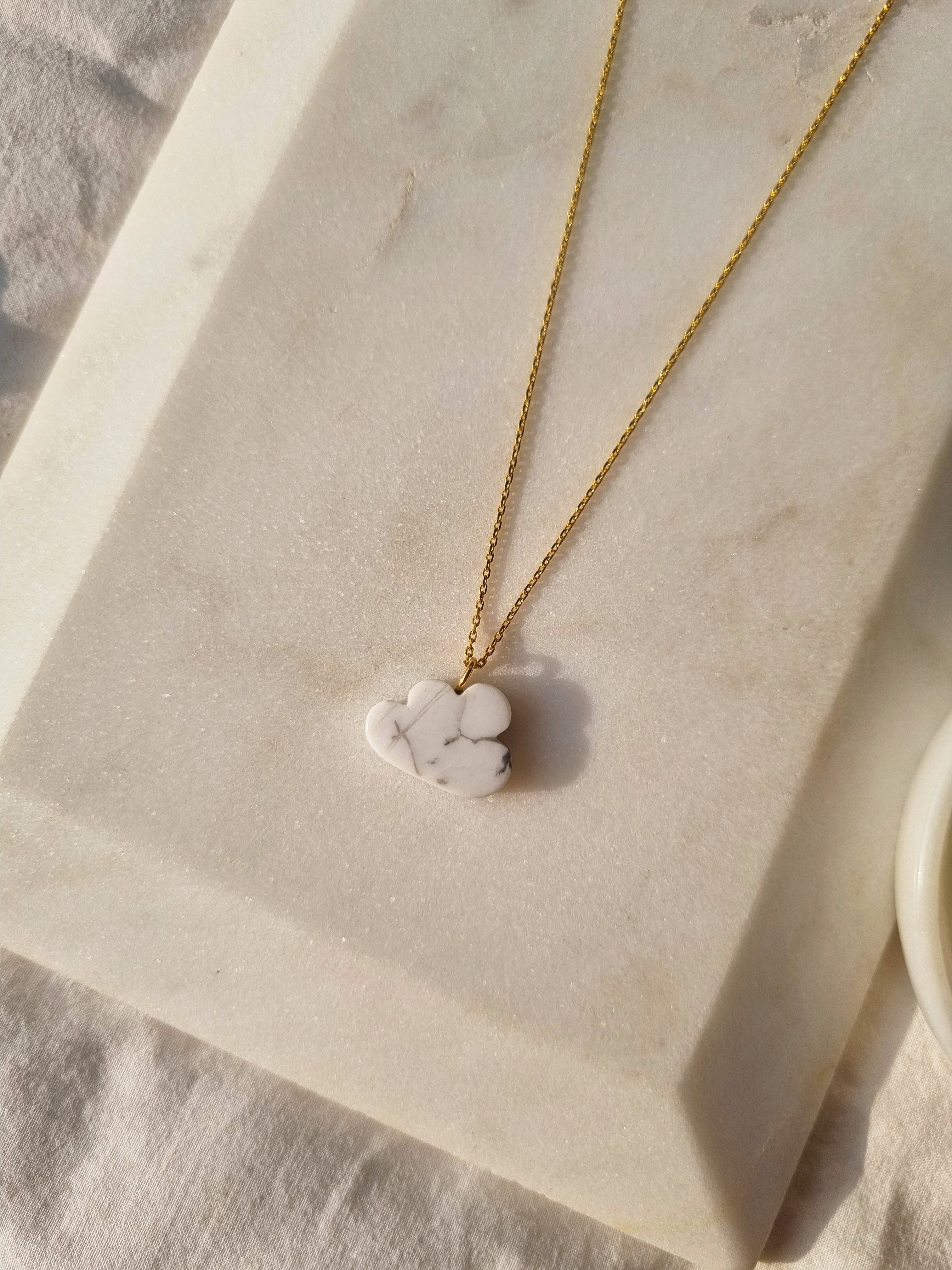 megh - Howlite Cloud Pendant