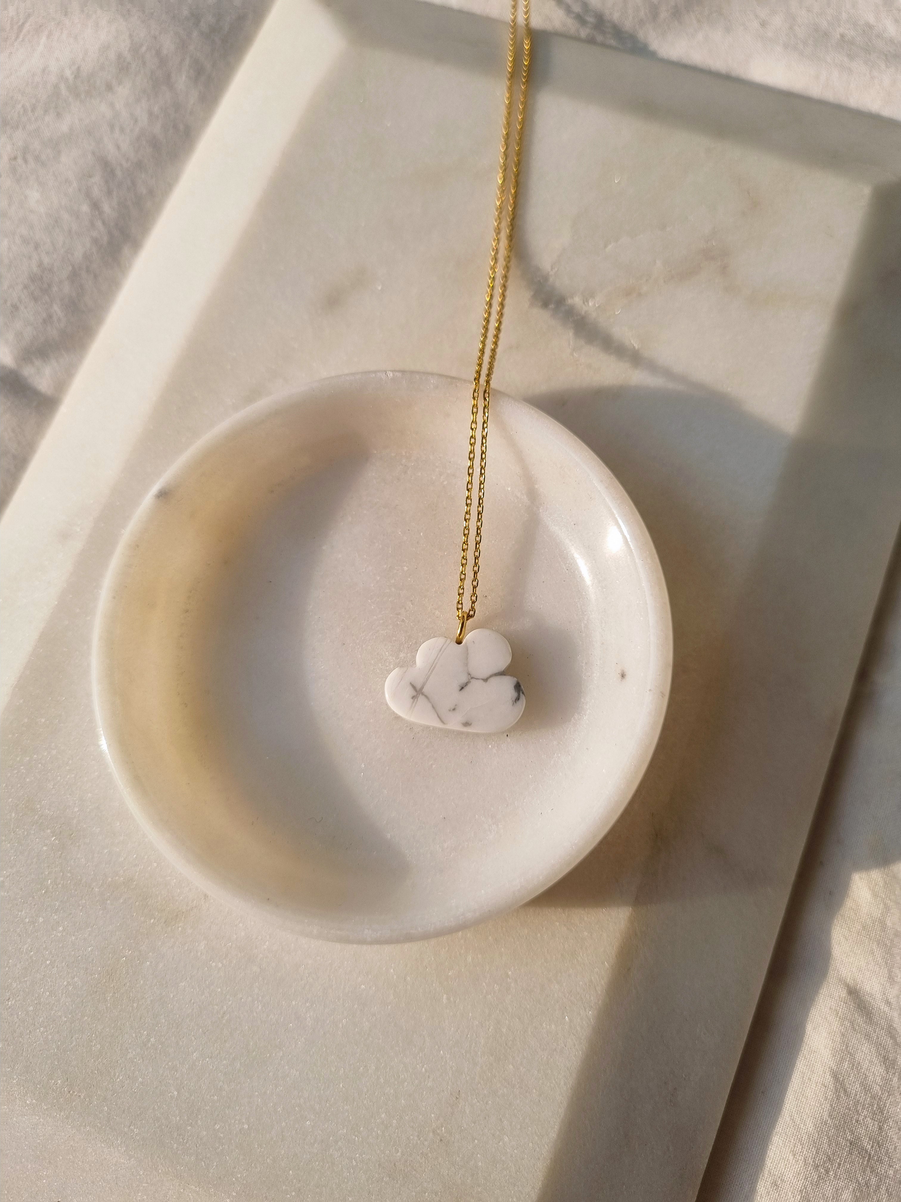 megh - Howlite Cloud Pendant