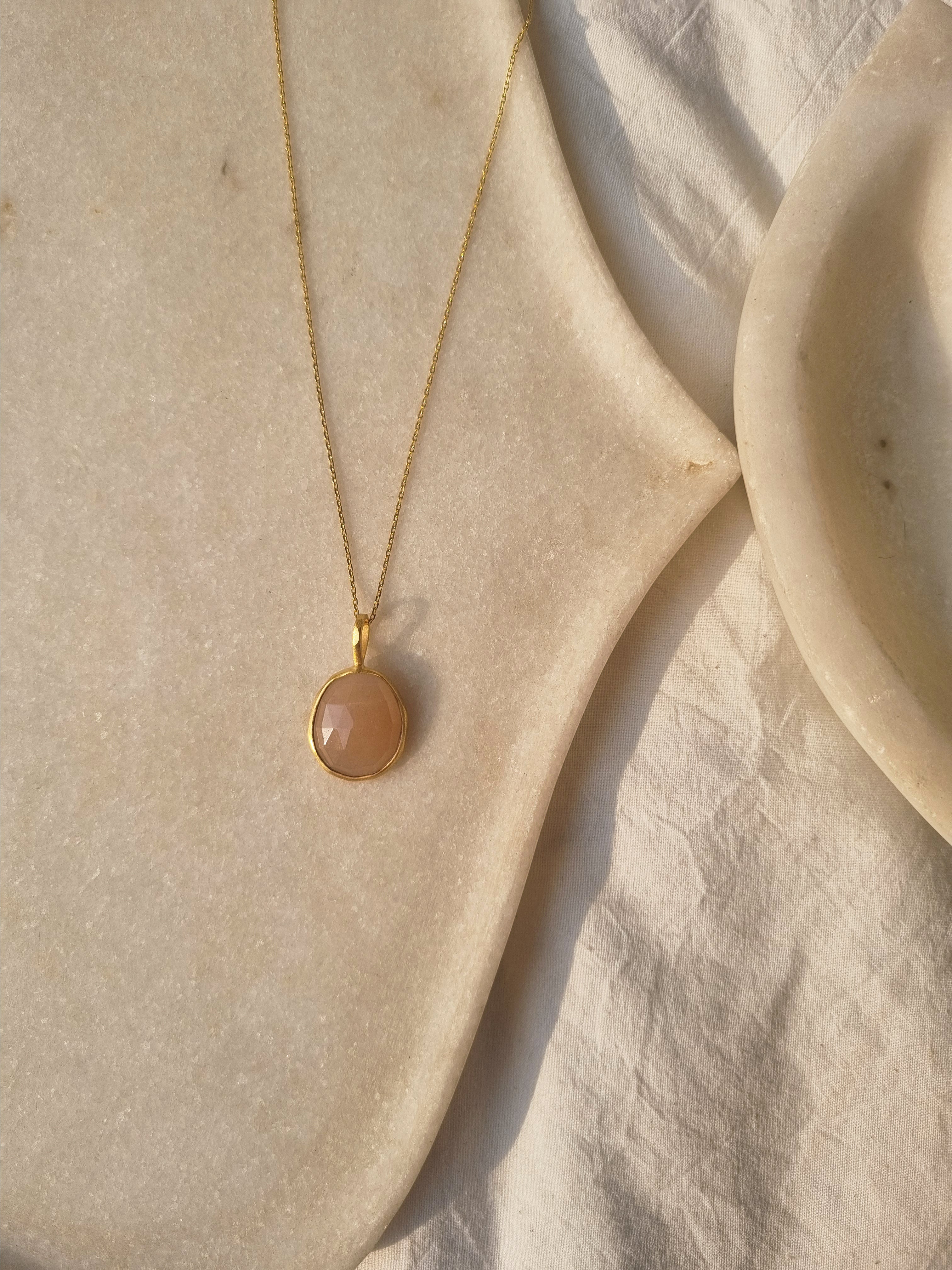 soul - Peach Moonstone Pendant