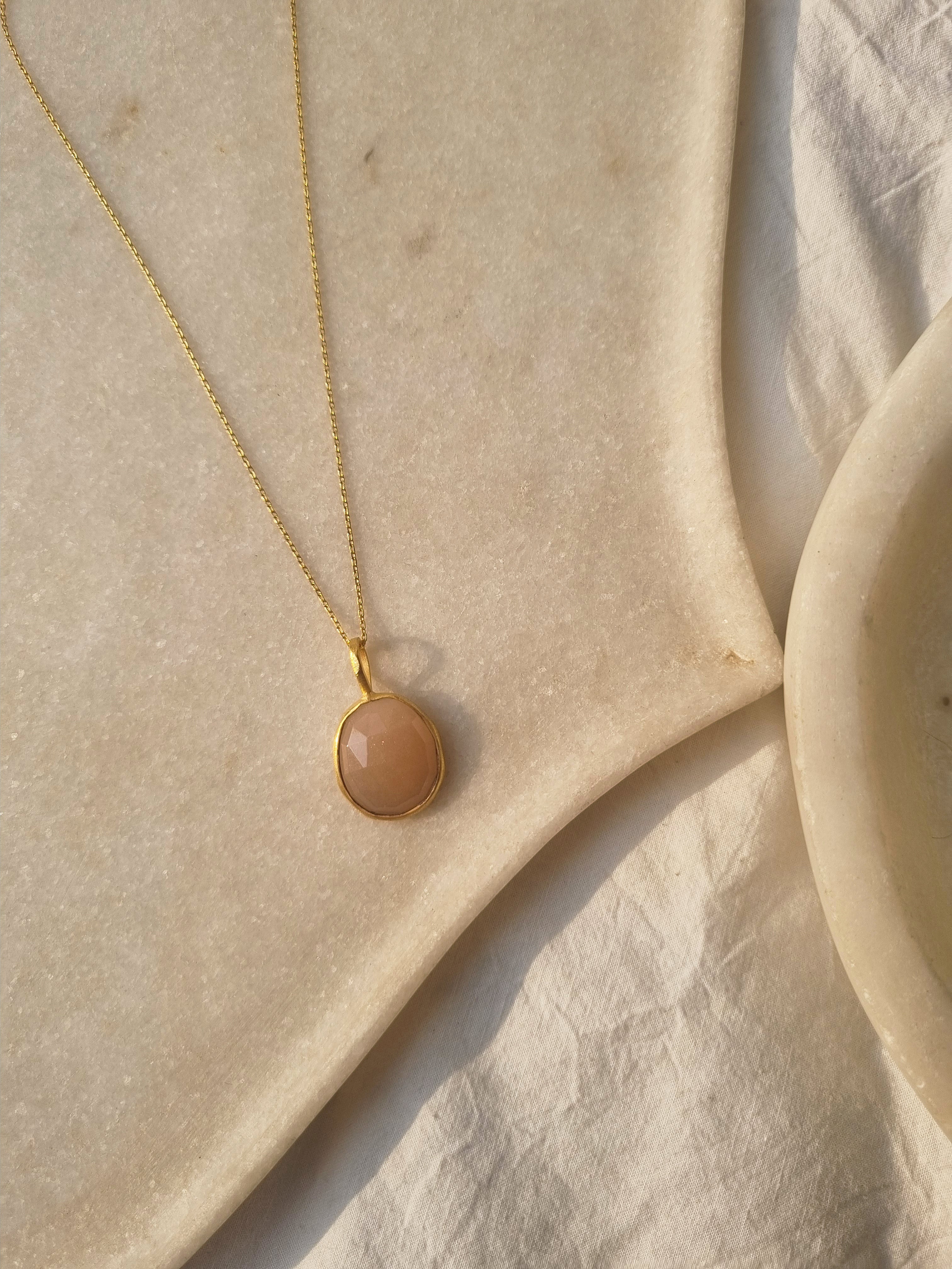 soul - Peach Moonstone Pendant