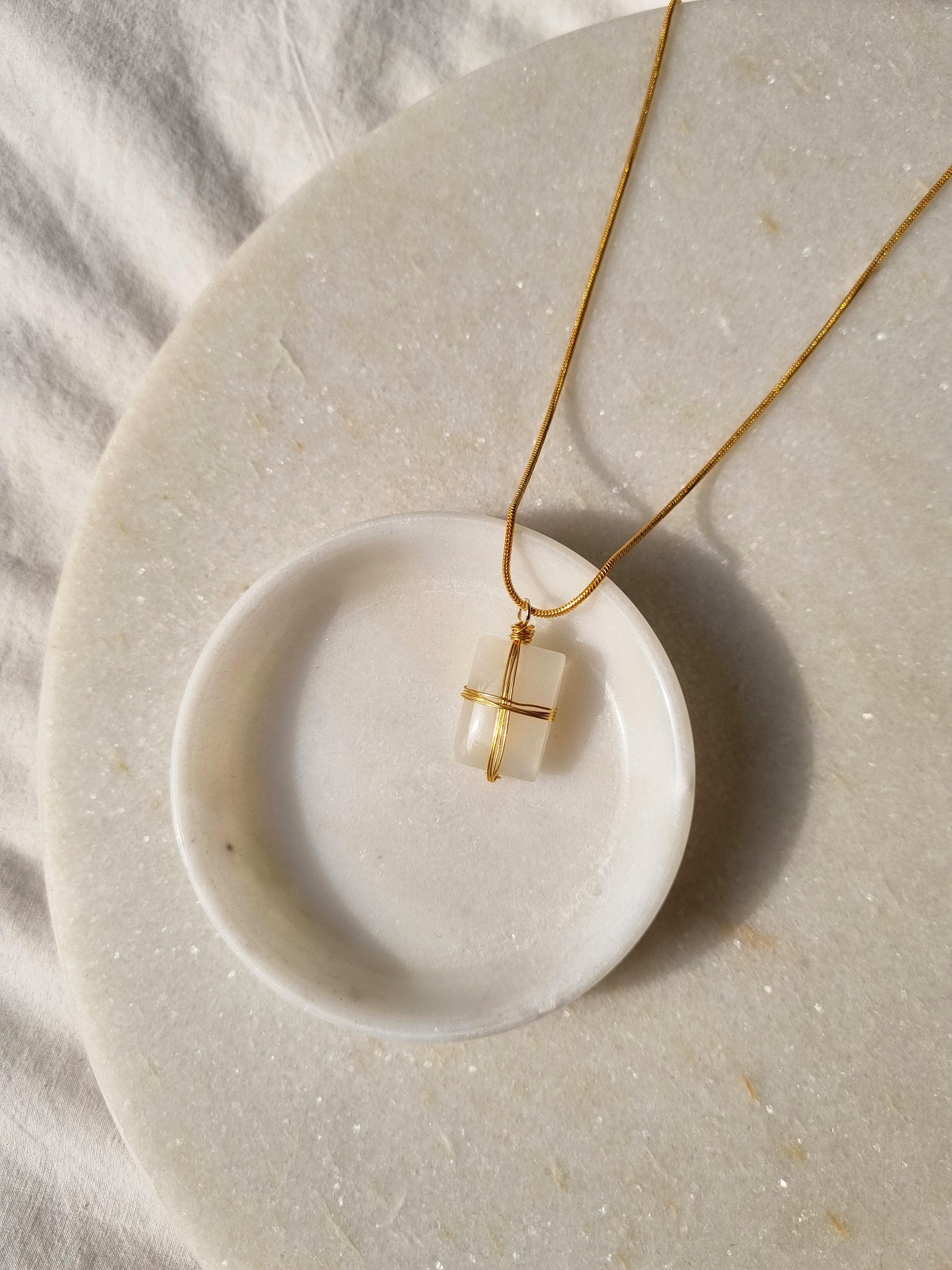 racana - White Moonstone Men's Pendant
