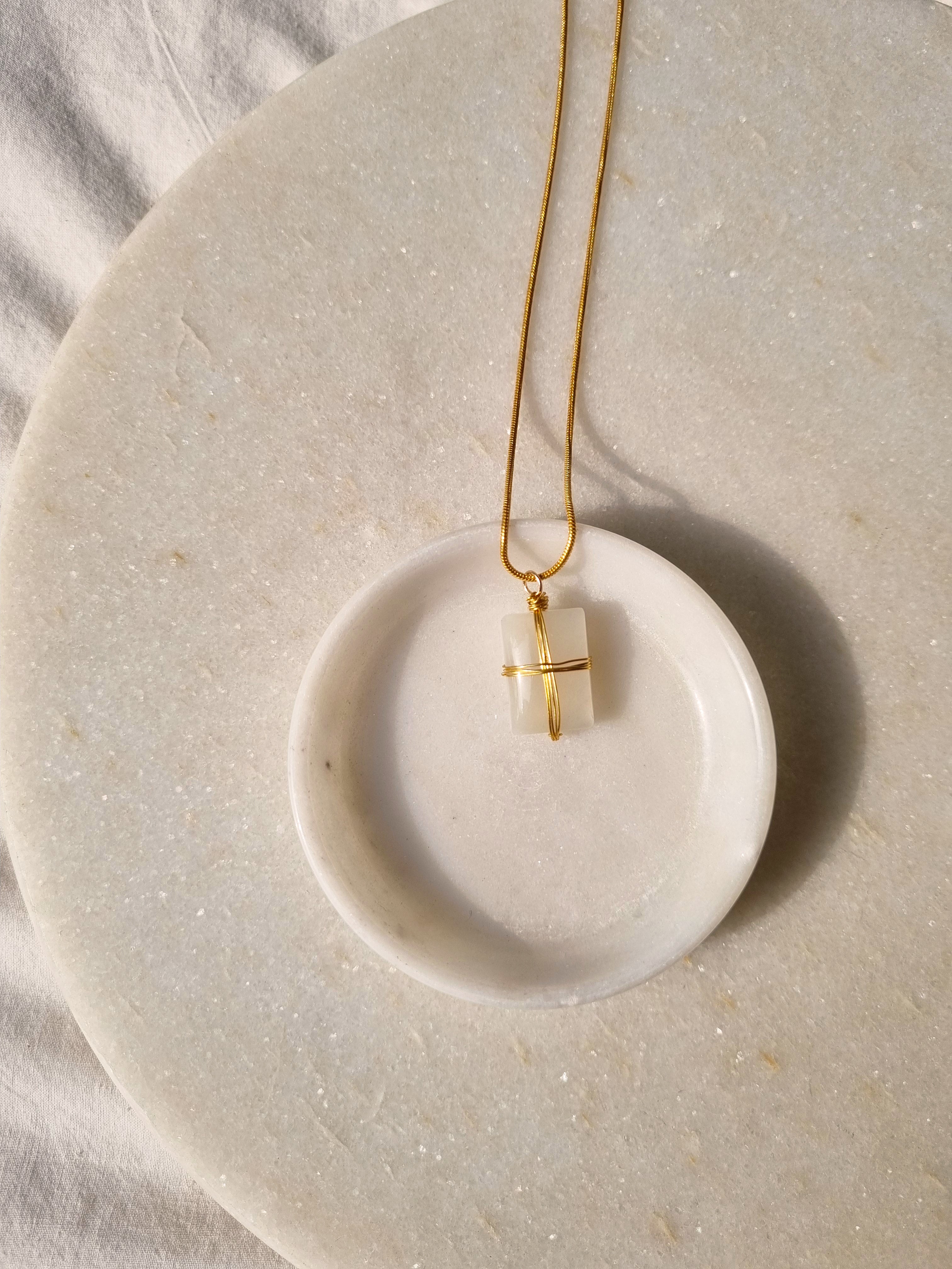 racana - White Moonstone Men's Pendant