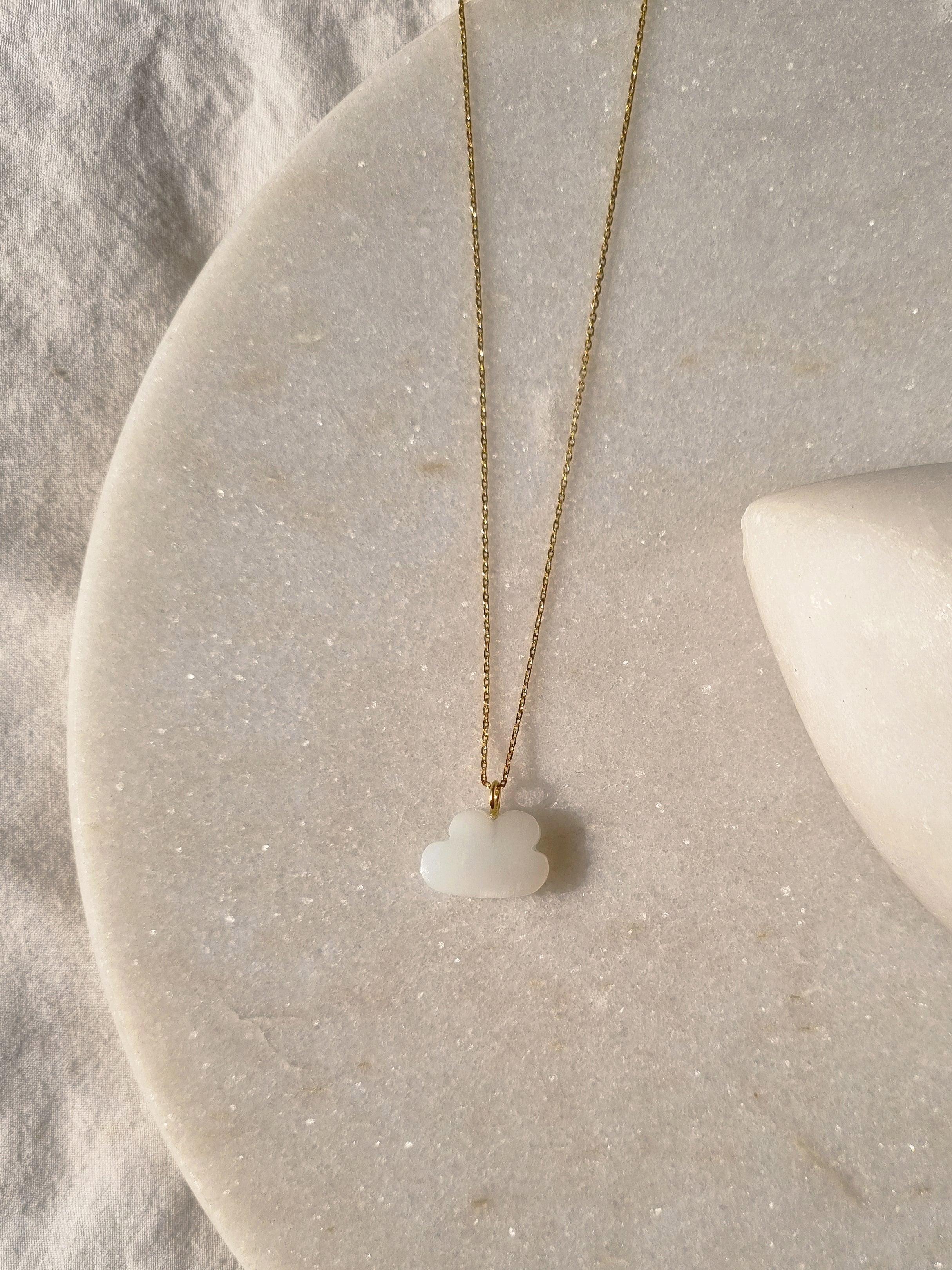 megh - White Moonstone Cloud Pendant