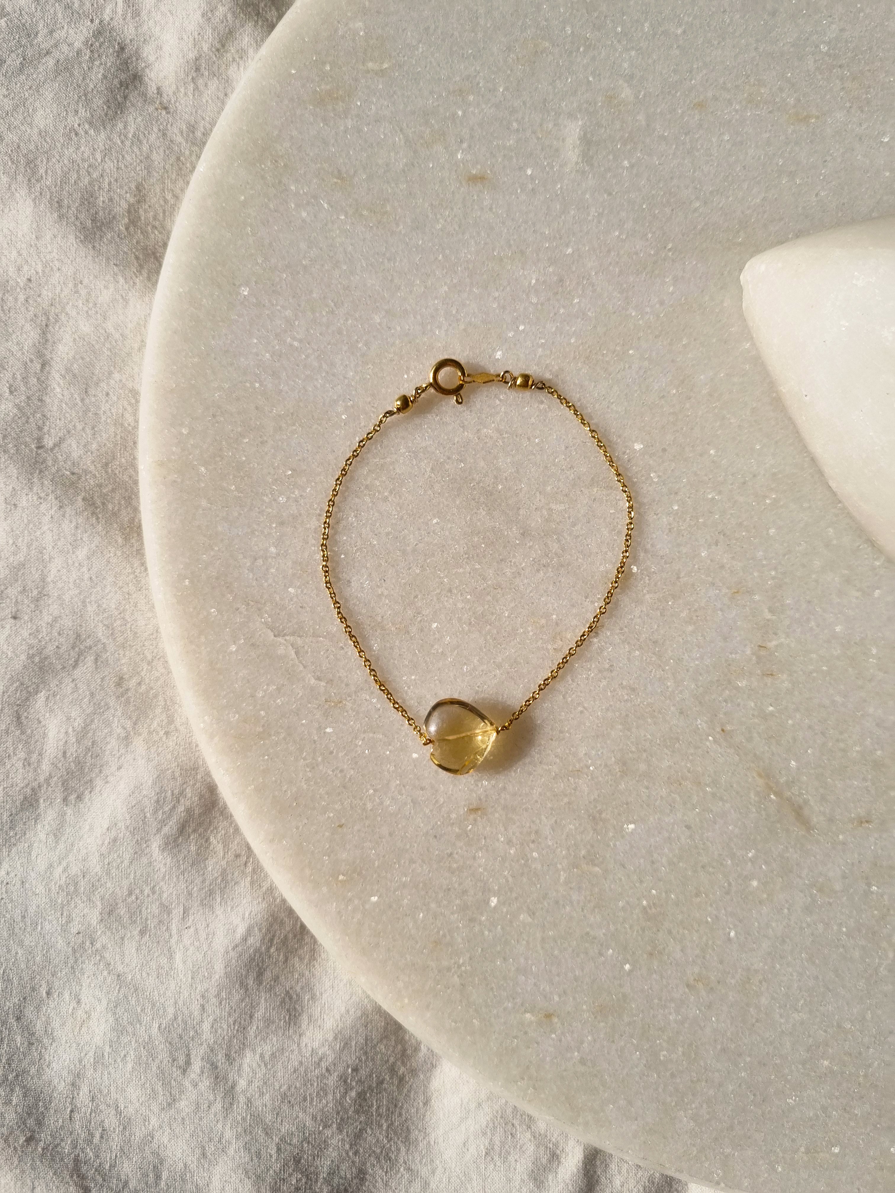 kauri - Citrine Heart Bracelet