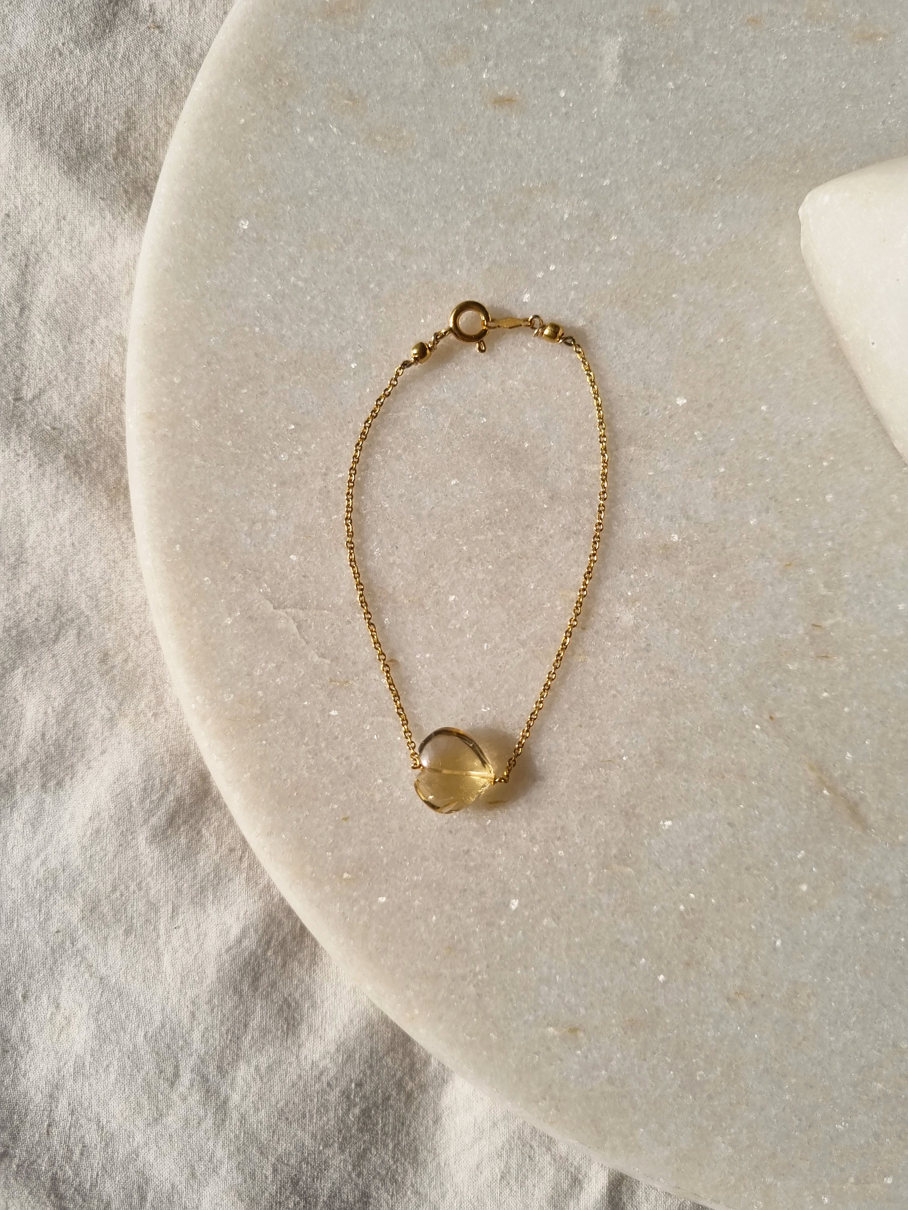 kauri - Citrine Heart Bracelet