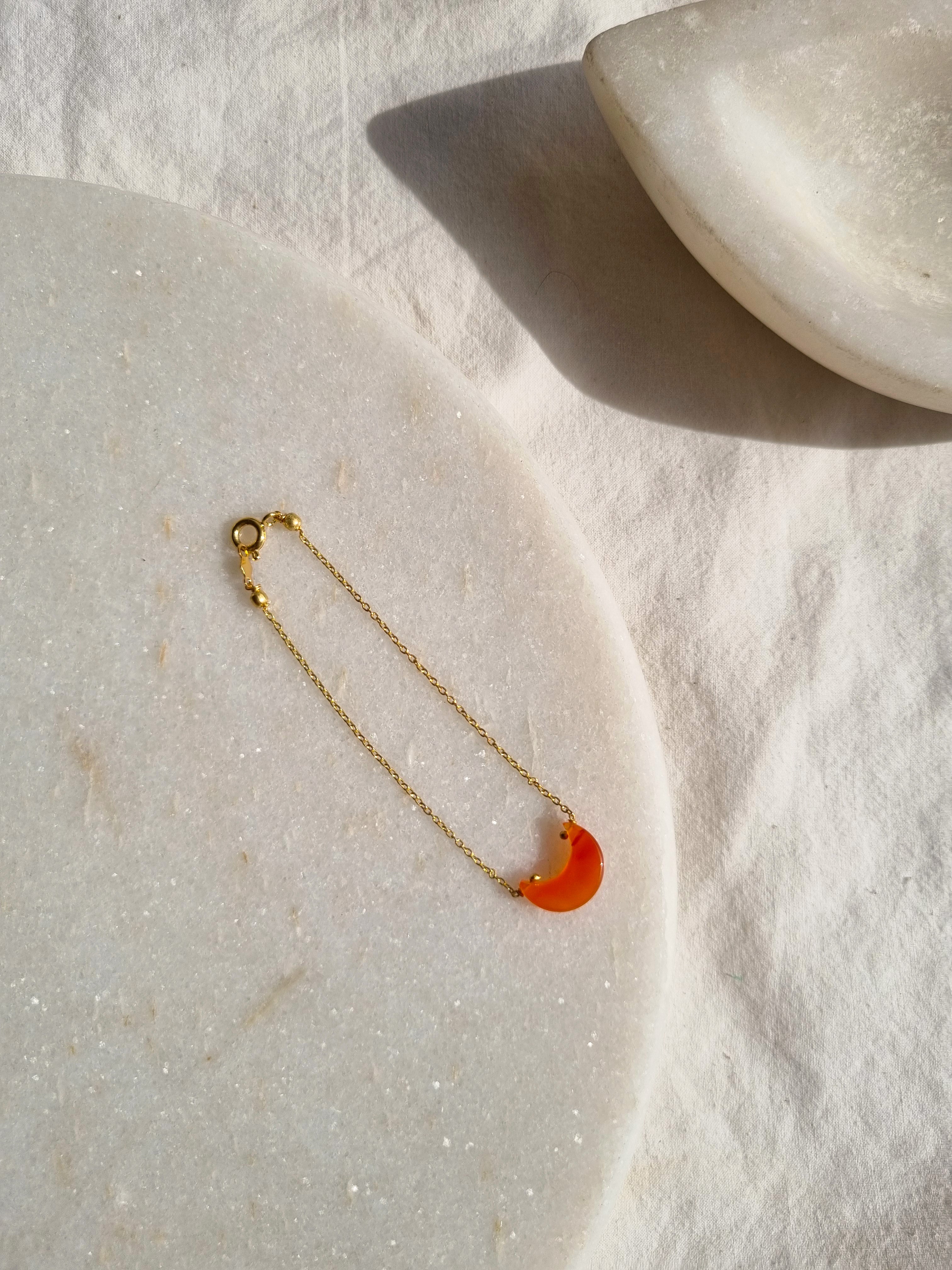 adhvaya - Carnelian Luna Bracelet