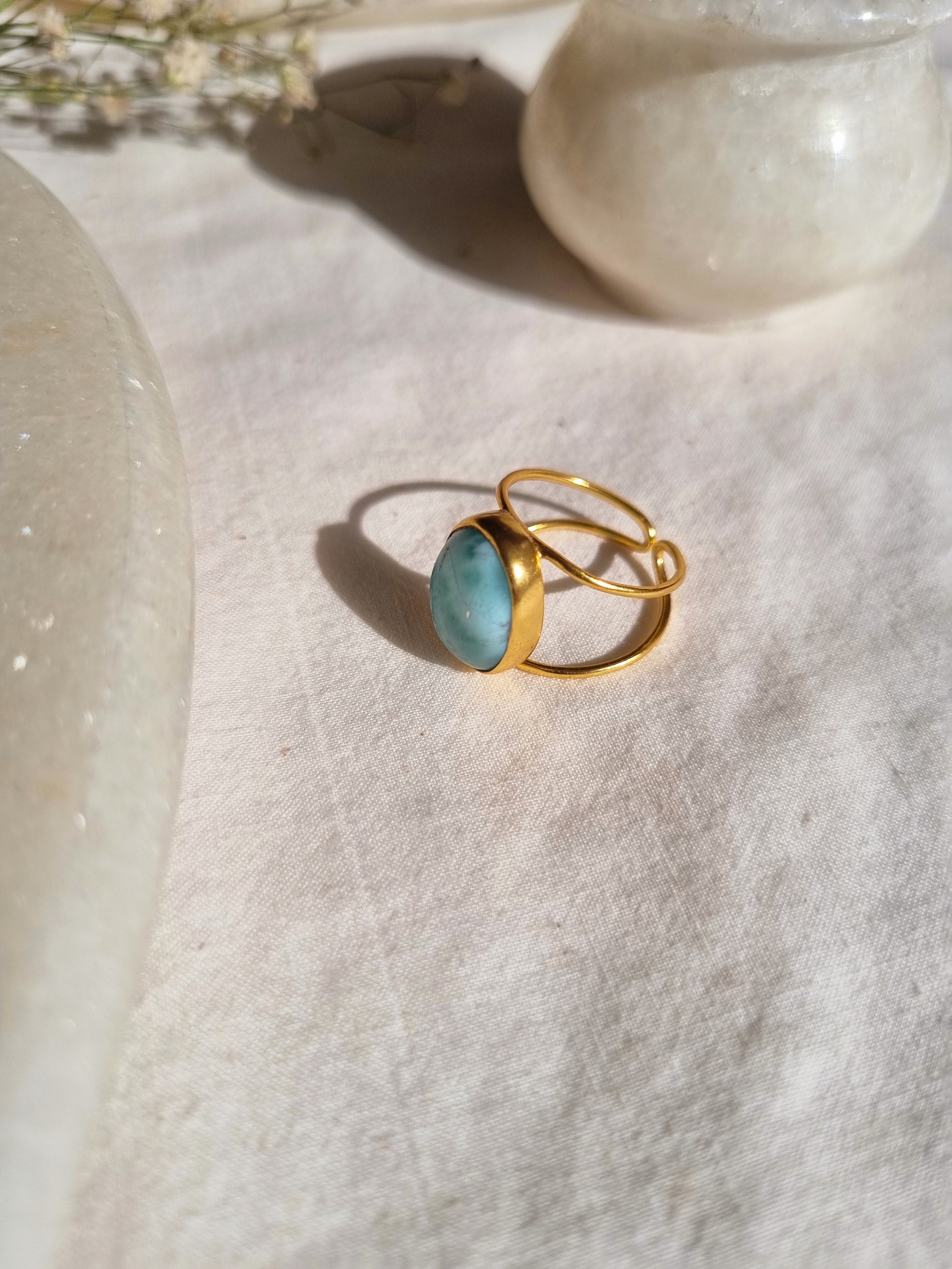 olivia - Larimar Ring