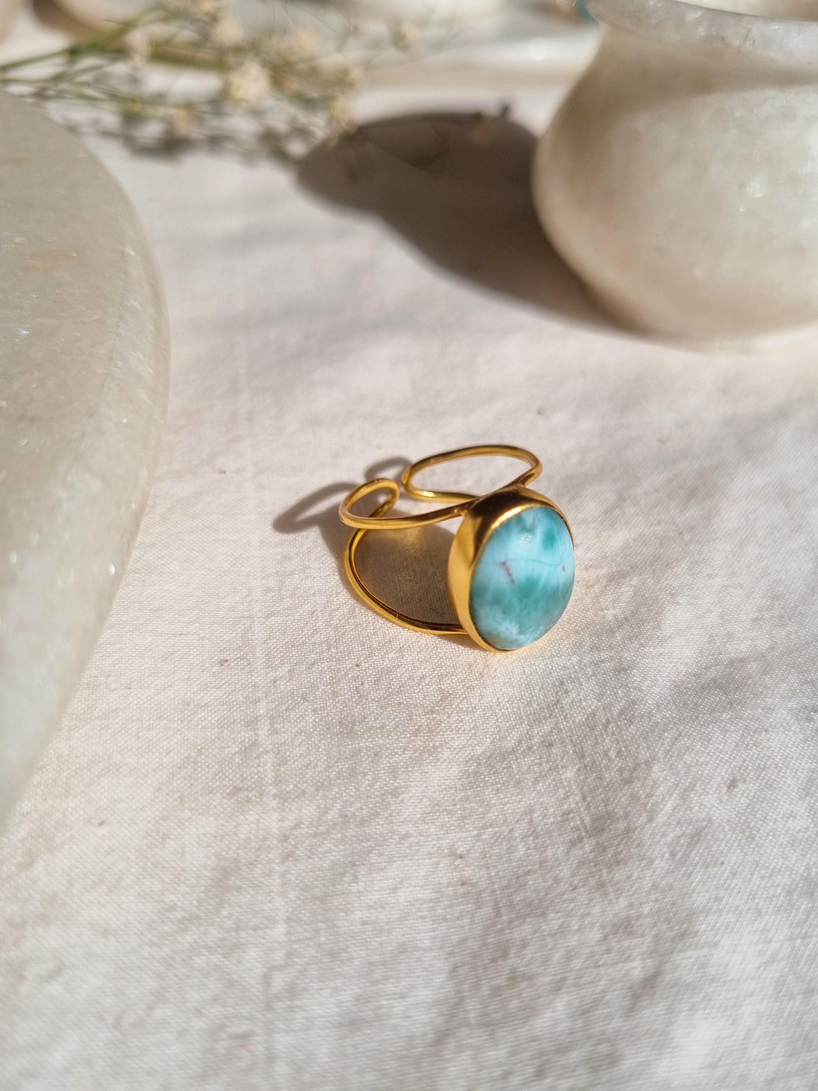olivia - Larimar Ring