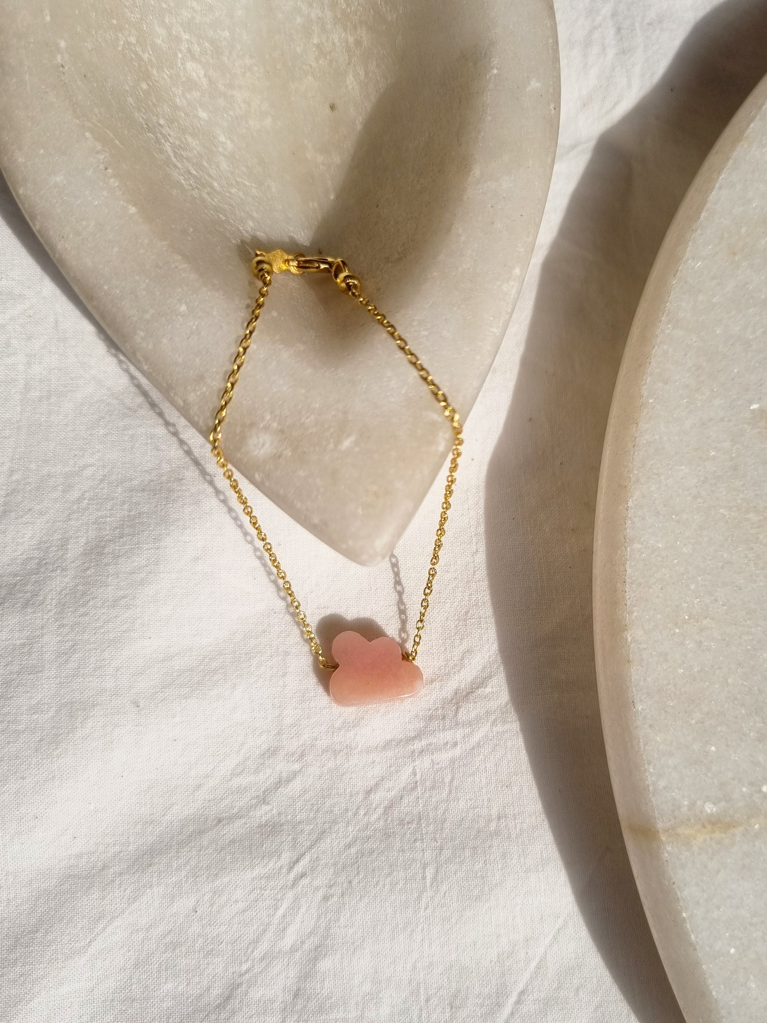 amegh - Pink Opal Cloud Bracelet