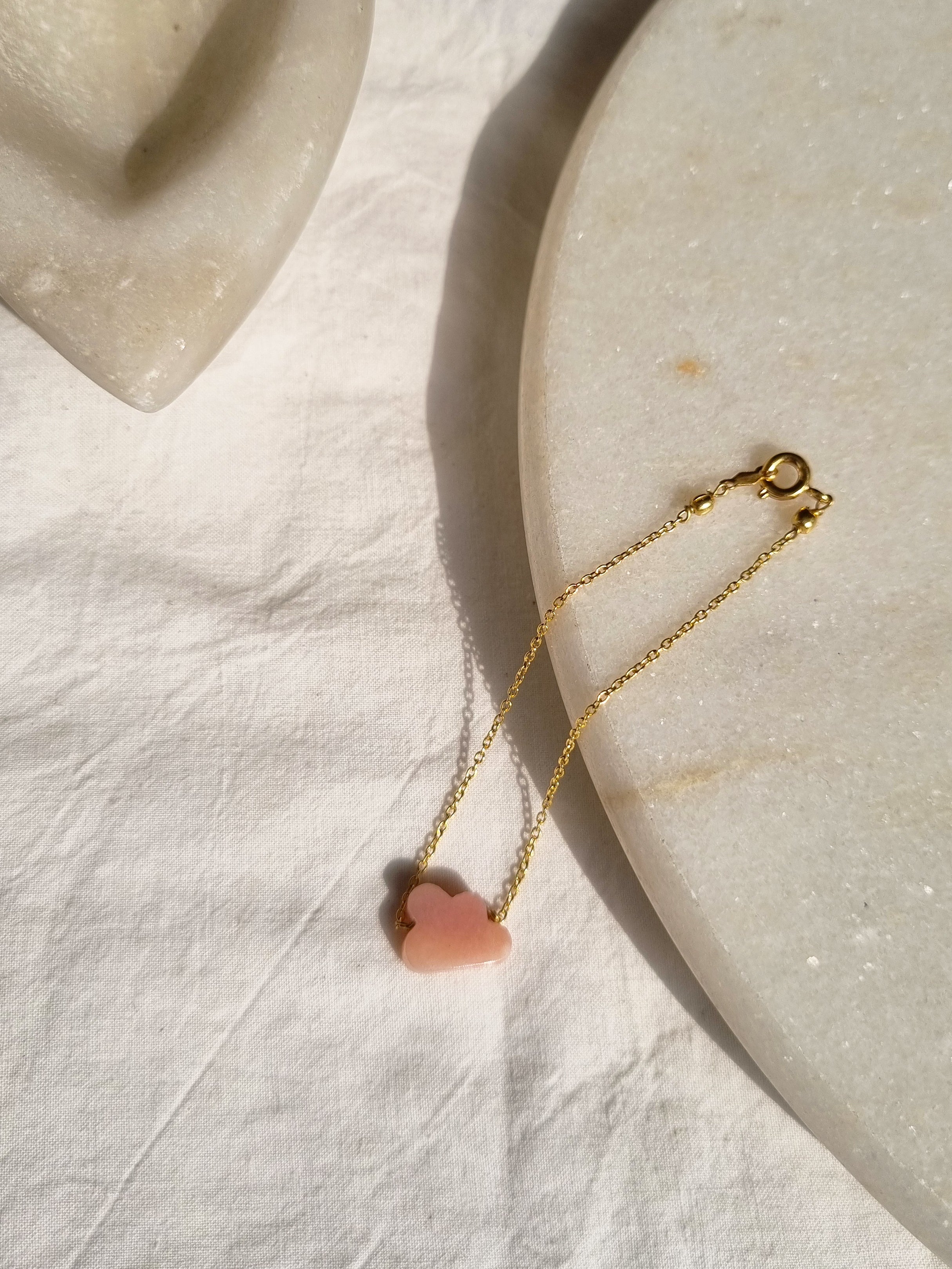 amegh - Pink Opal Cloud Bracelet