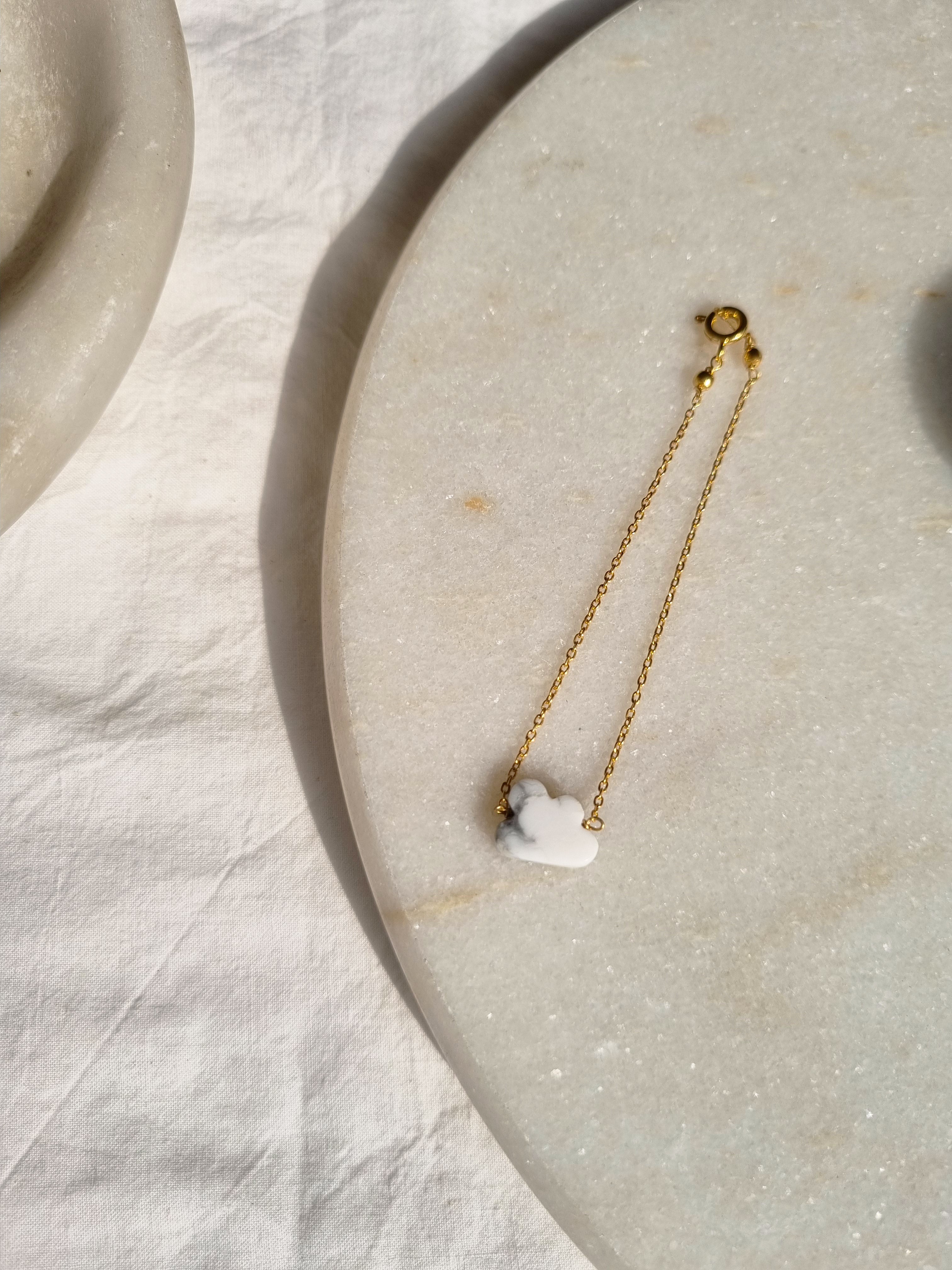 amegh - Howlite Cloud Bracelet