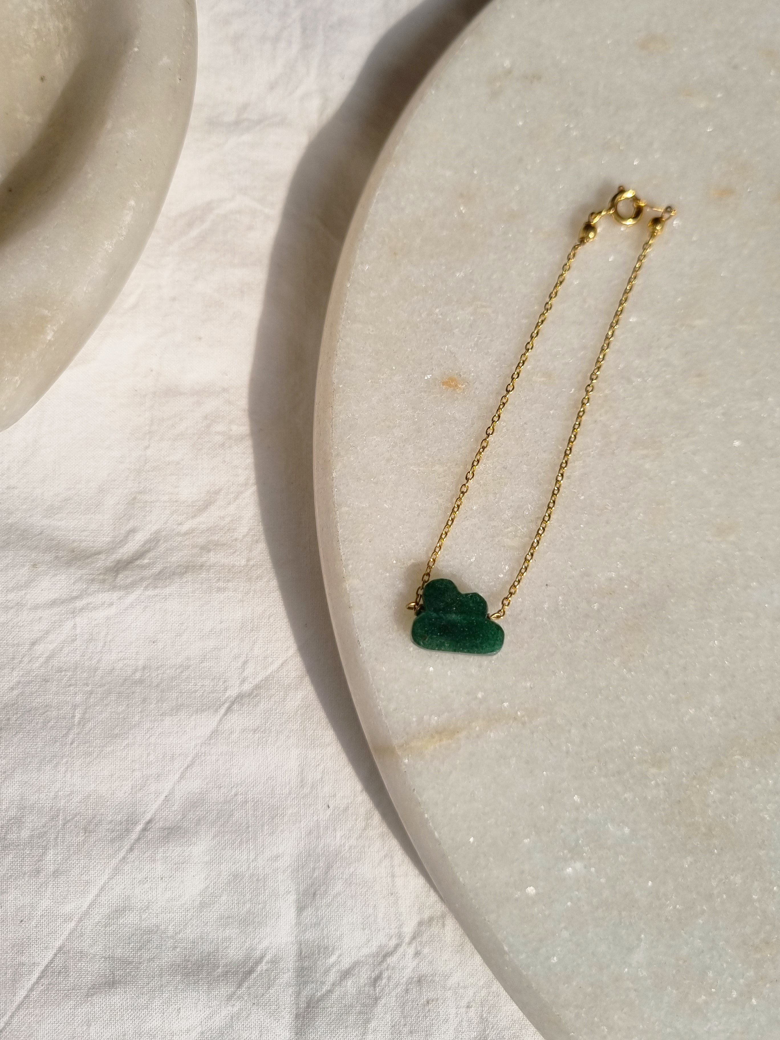 amegh - Green Aventurine Cloud Bracelet