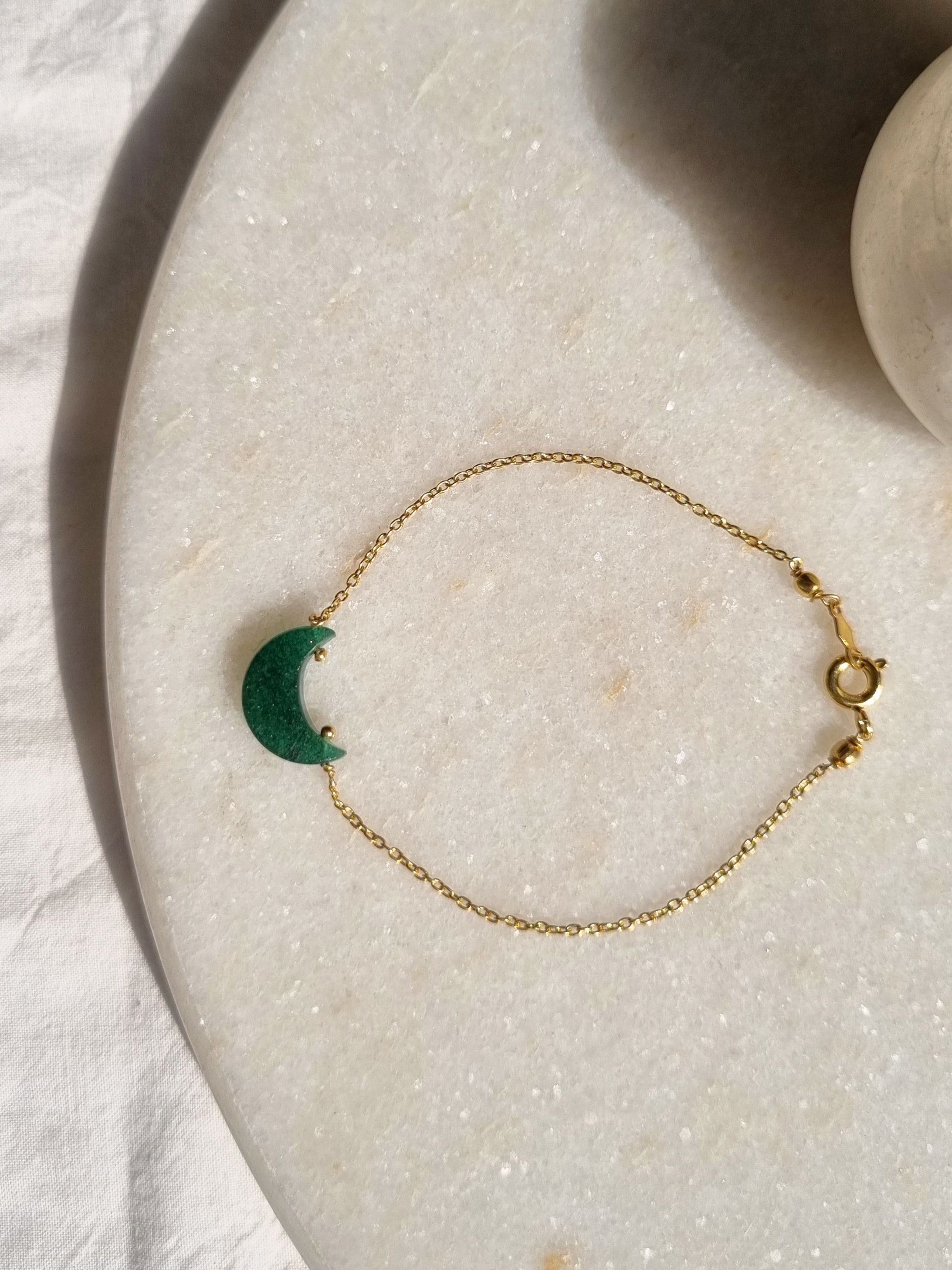 adhvaya - Green Aventurine Luna Bracelet