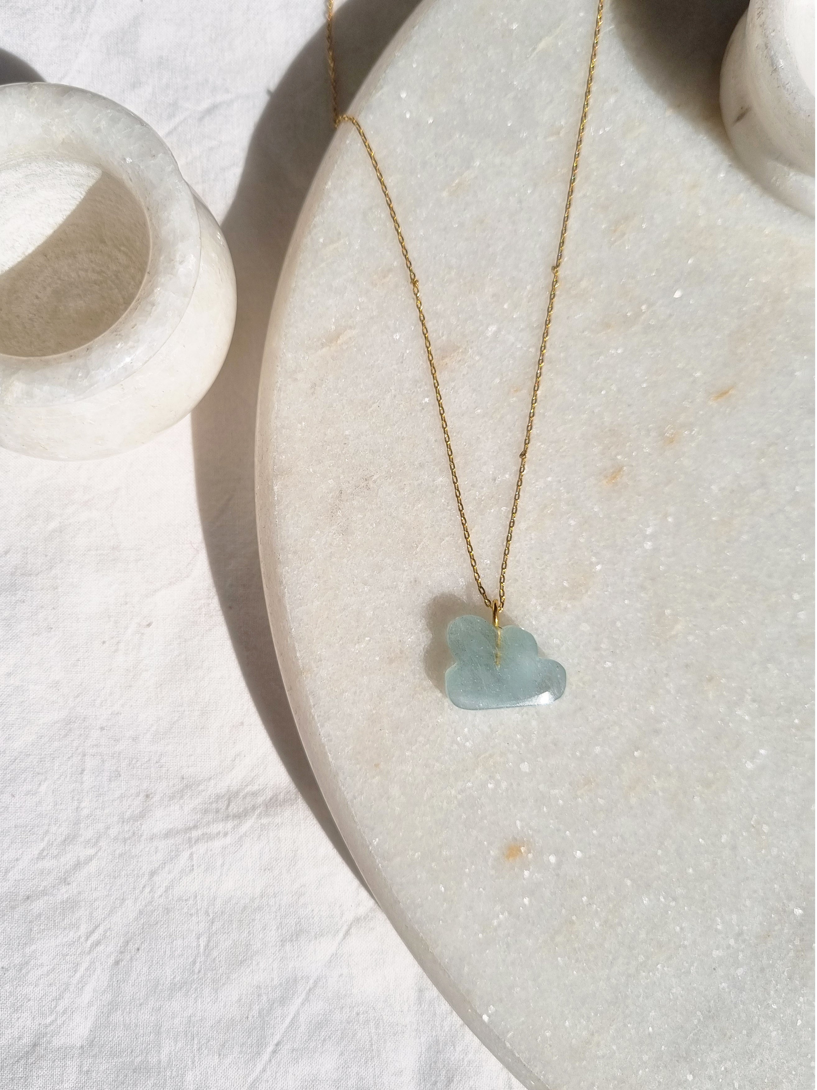 megh - Aquamarine Cloud Pendant