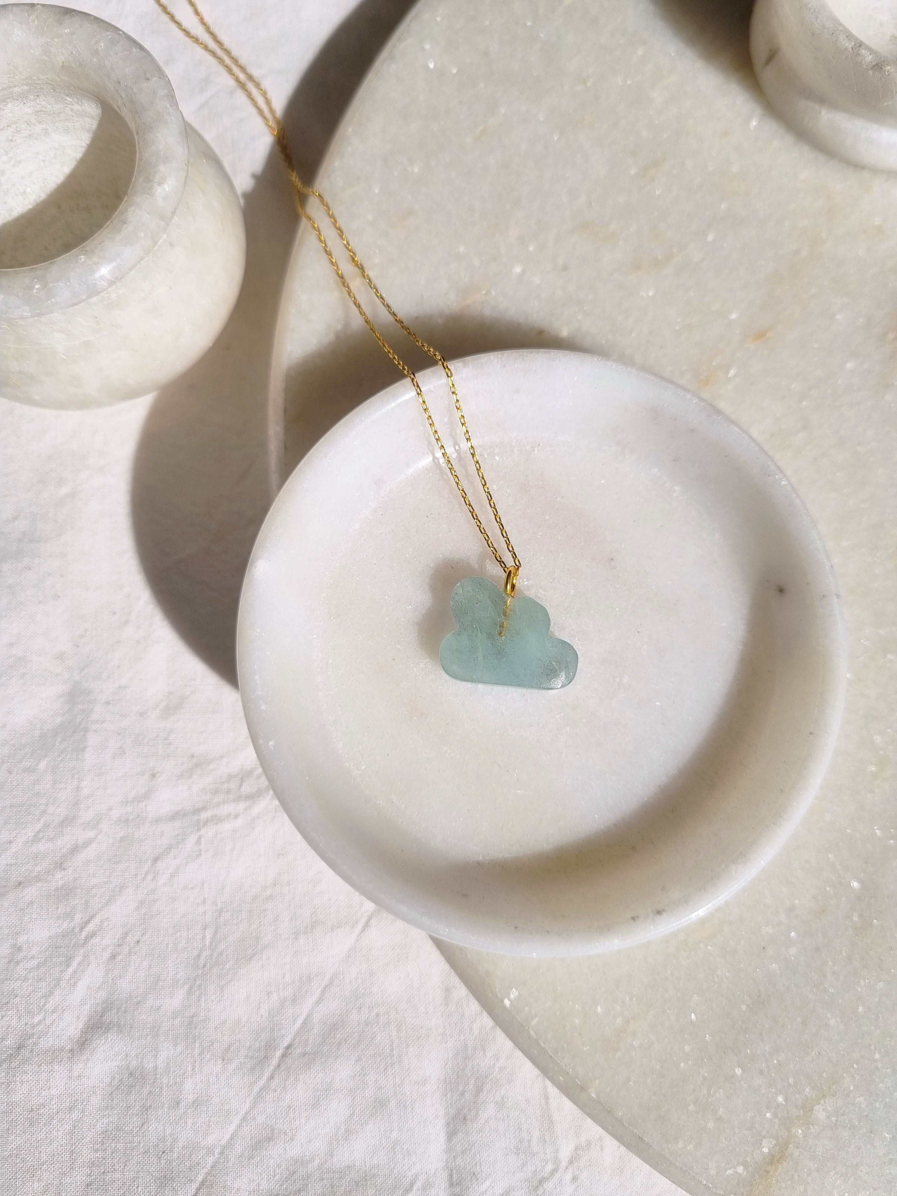 megh - Aquamarine Cloud Pendant