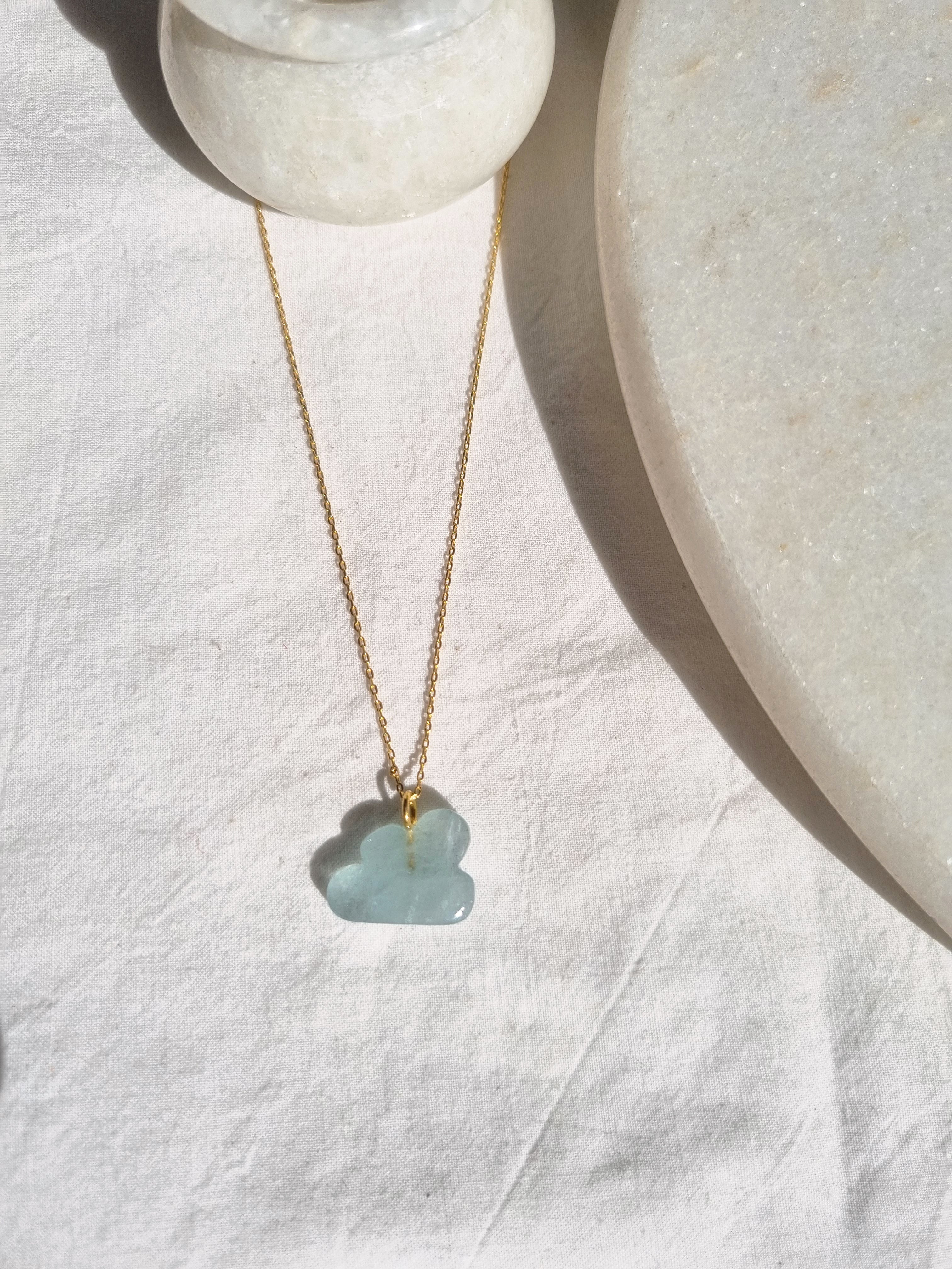megh - Aquamarine Cloud Pendant
