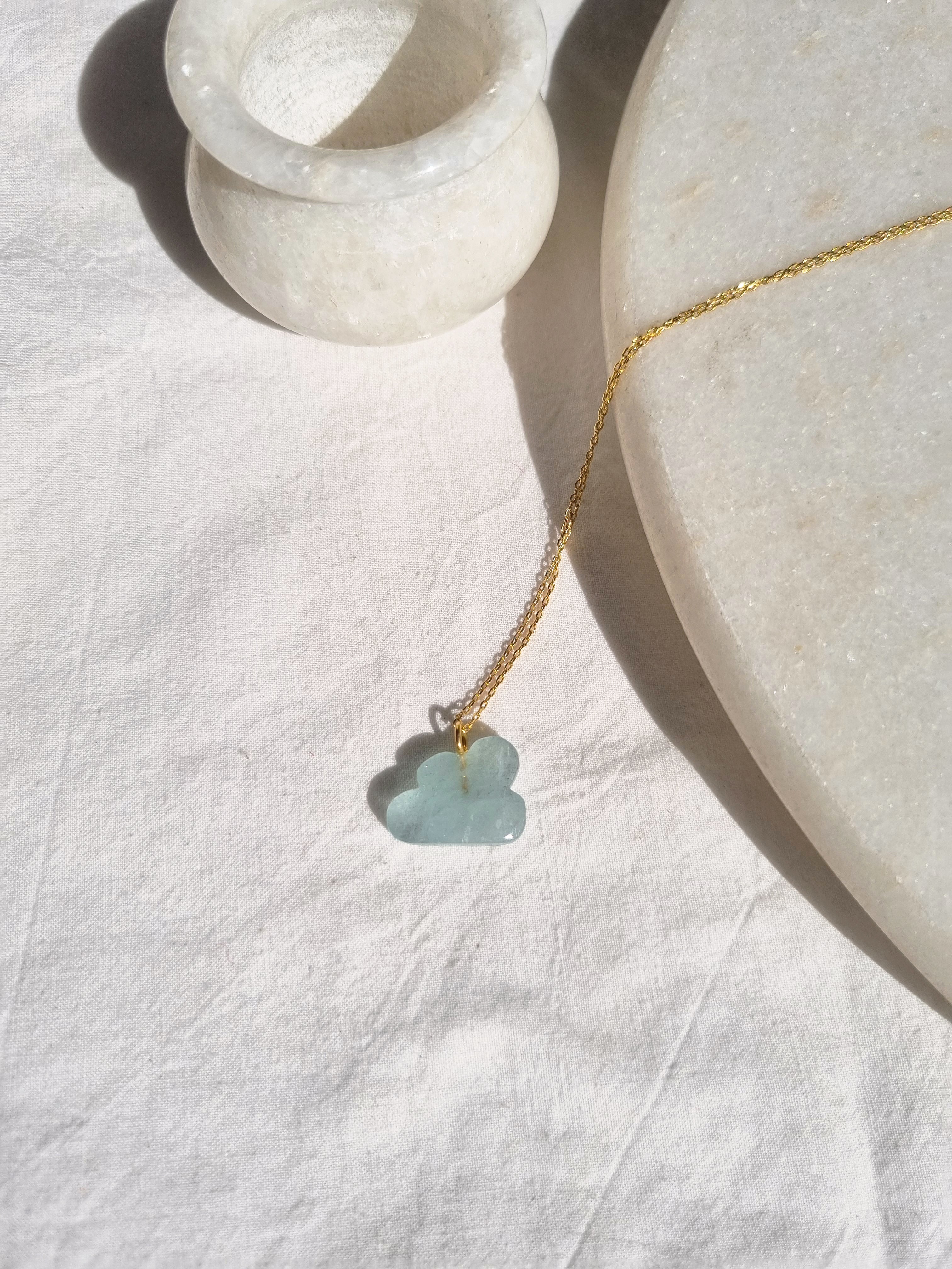 megh - Aquamarine Cloud Pendant