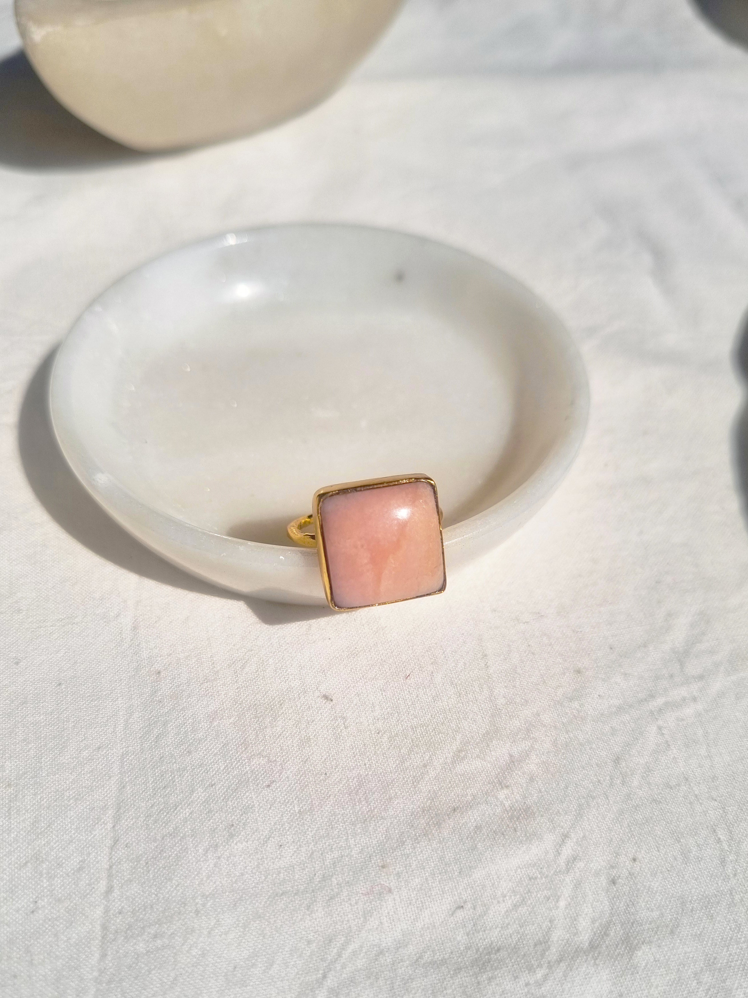vasa - Pink Opal Helix Ring