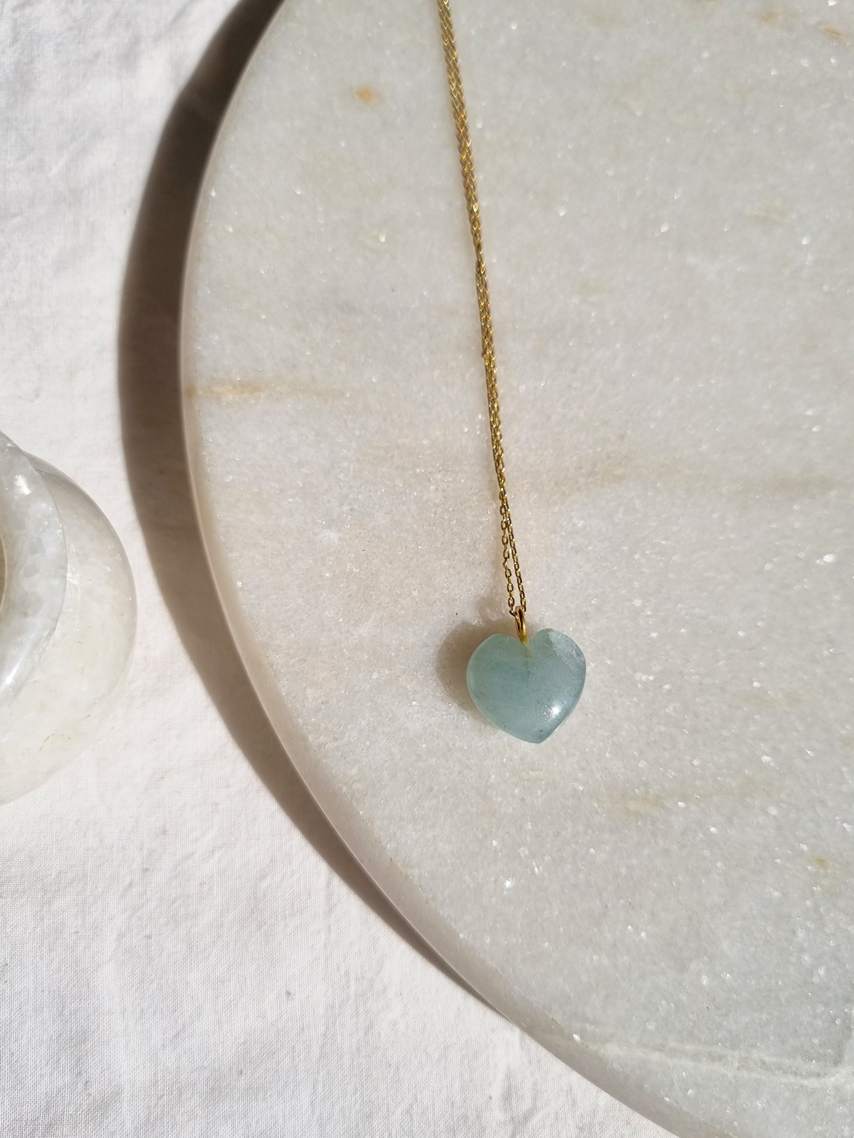 adya - Aquamarine Heart Pendant