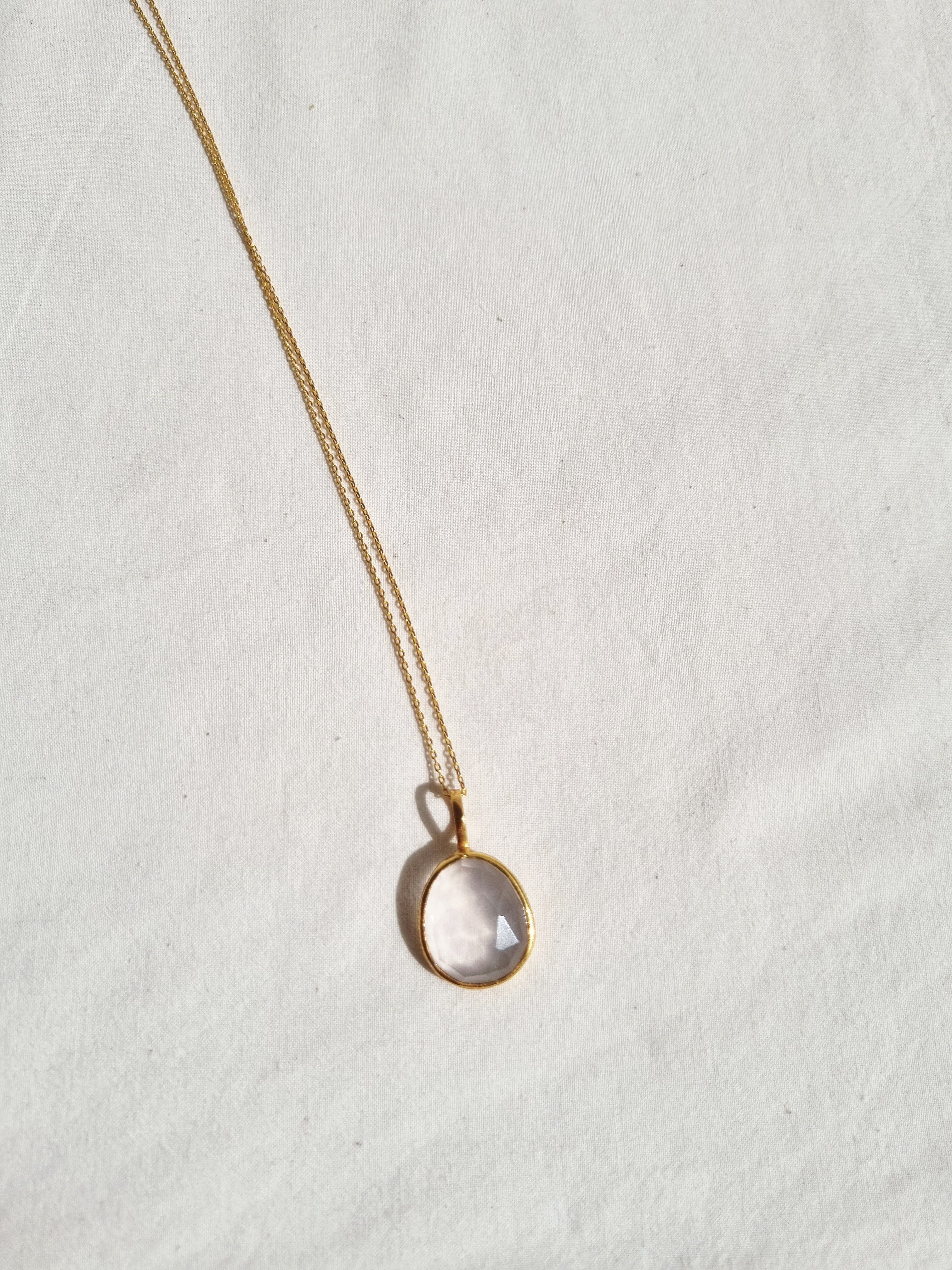 abhya - Rose Quartz Soul Pendant
