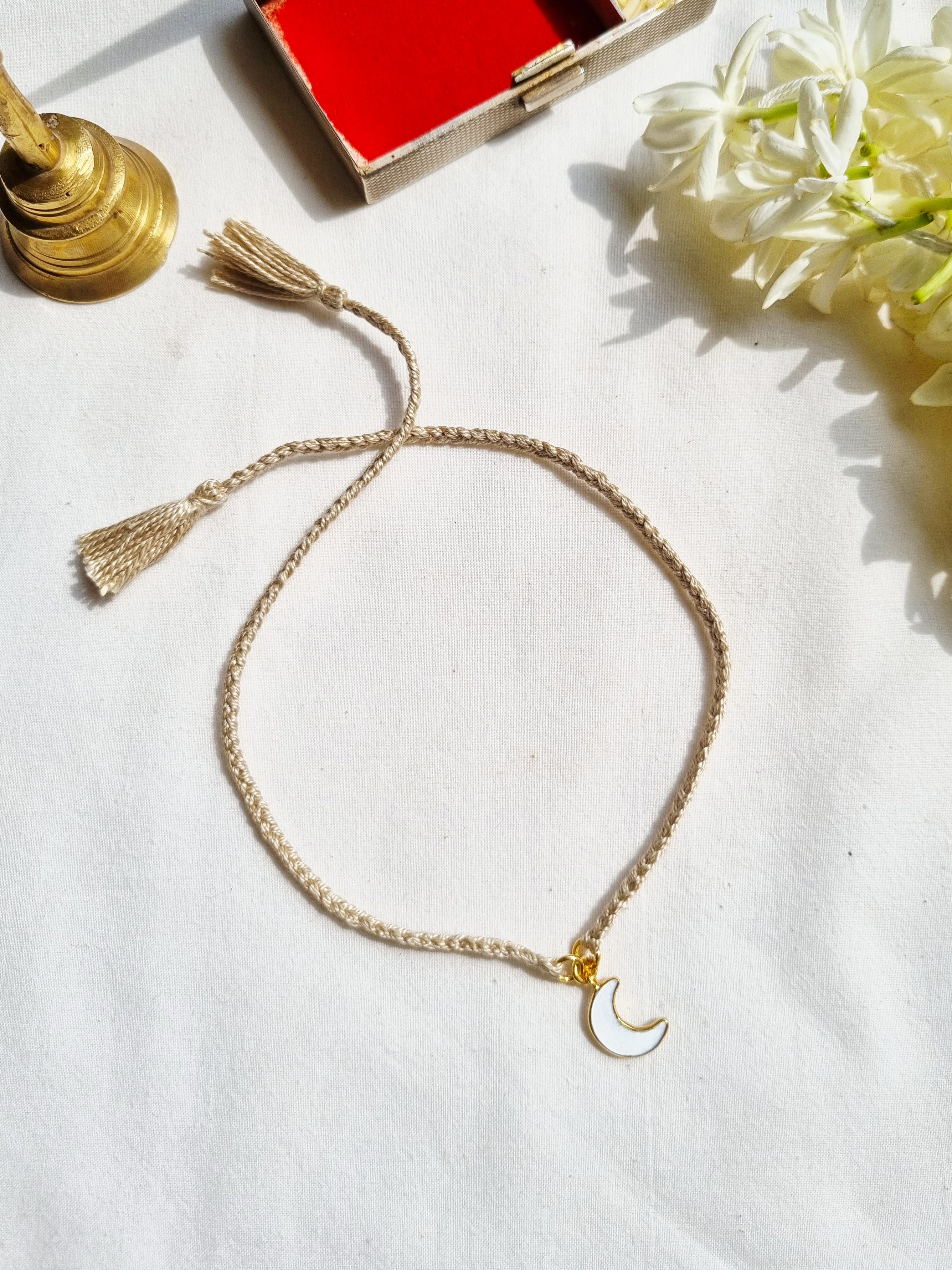 asraya - White Moonstone Luna Charm Rakhi