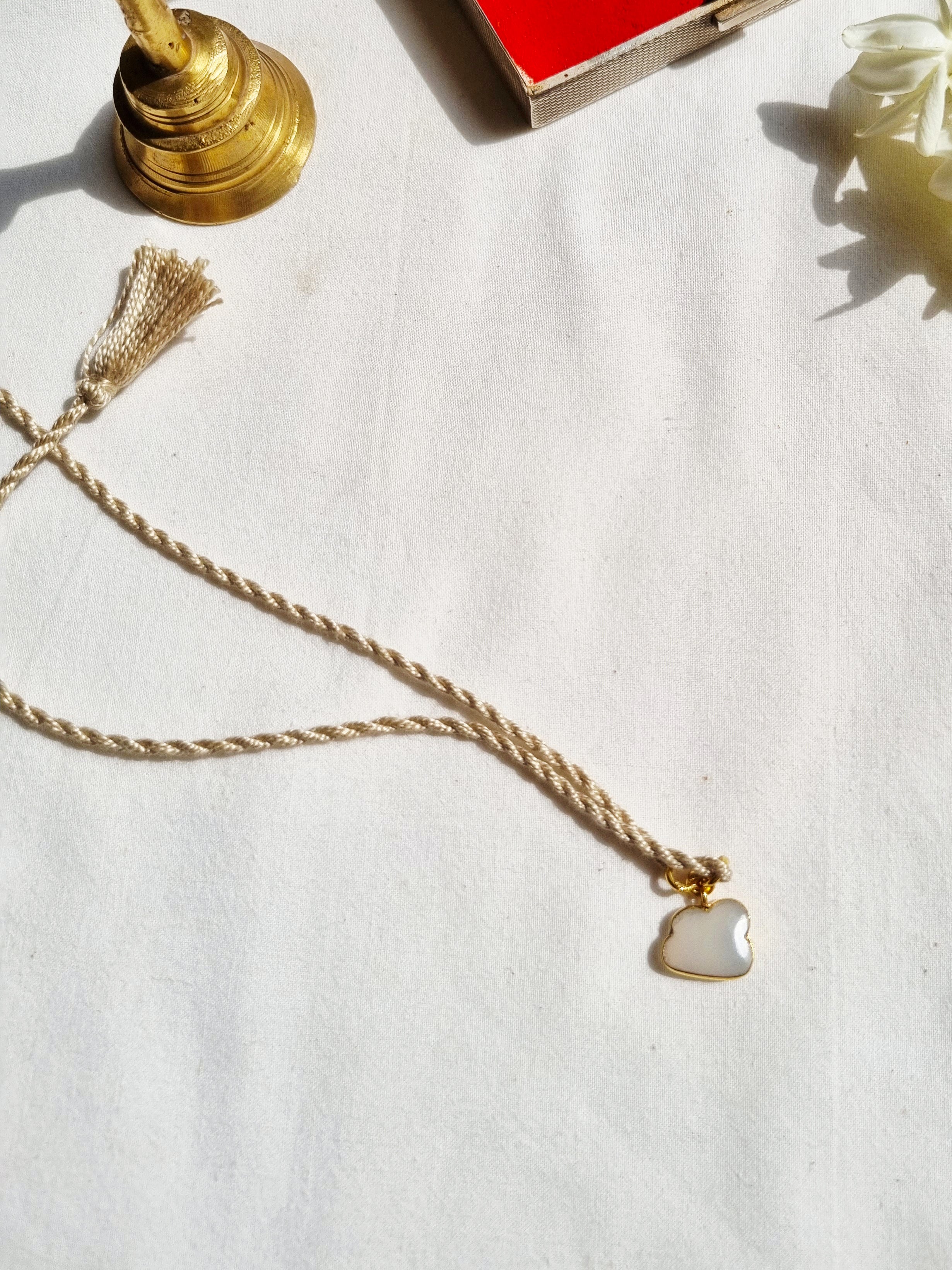 amegh - White Moonstone Cloud Charm Rakhi