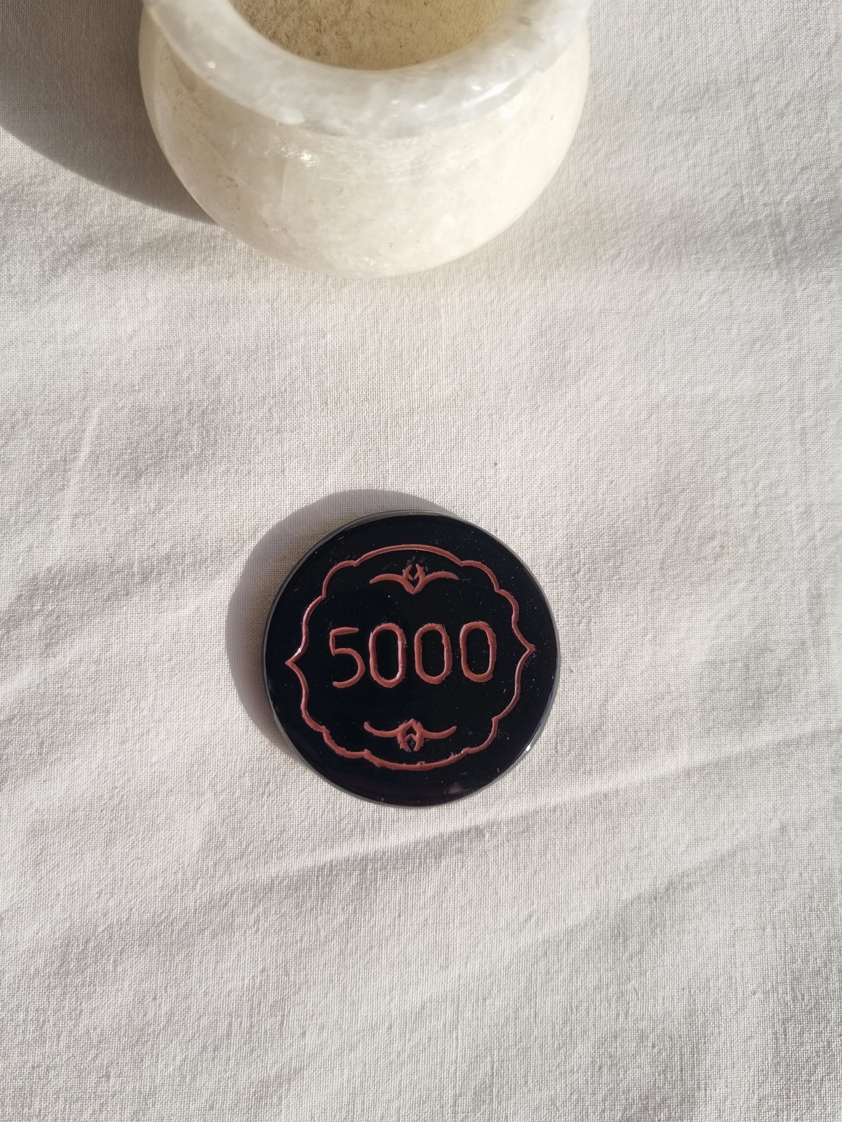 Heritage Poker Chip in Black Onyx