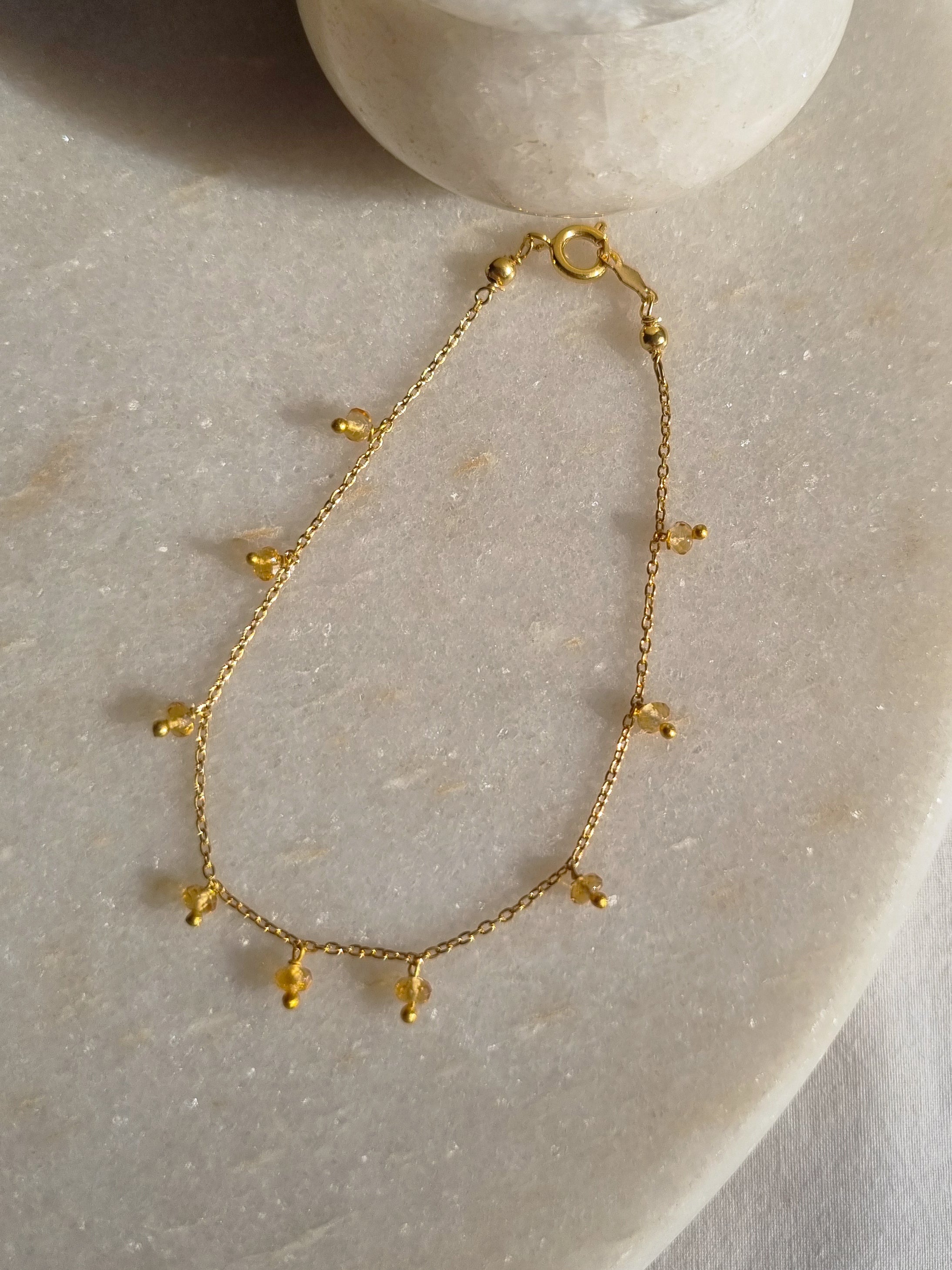 apiti- Citrine Baati Drop Bracelet