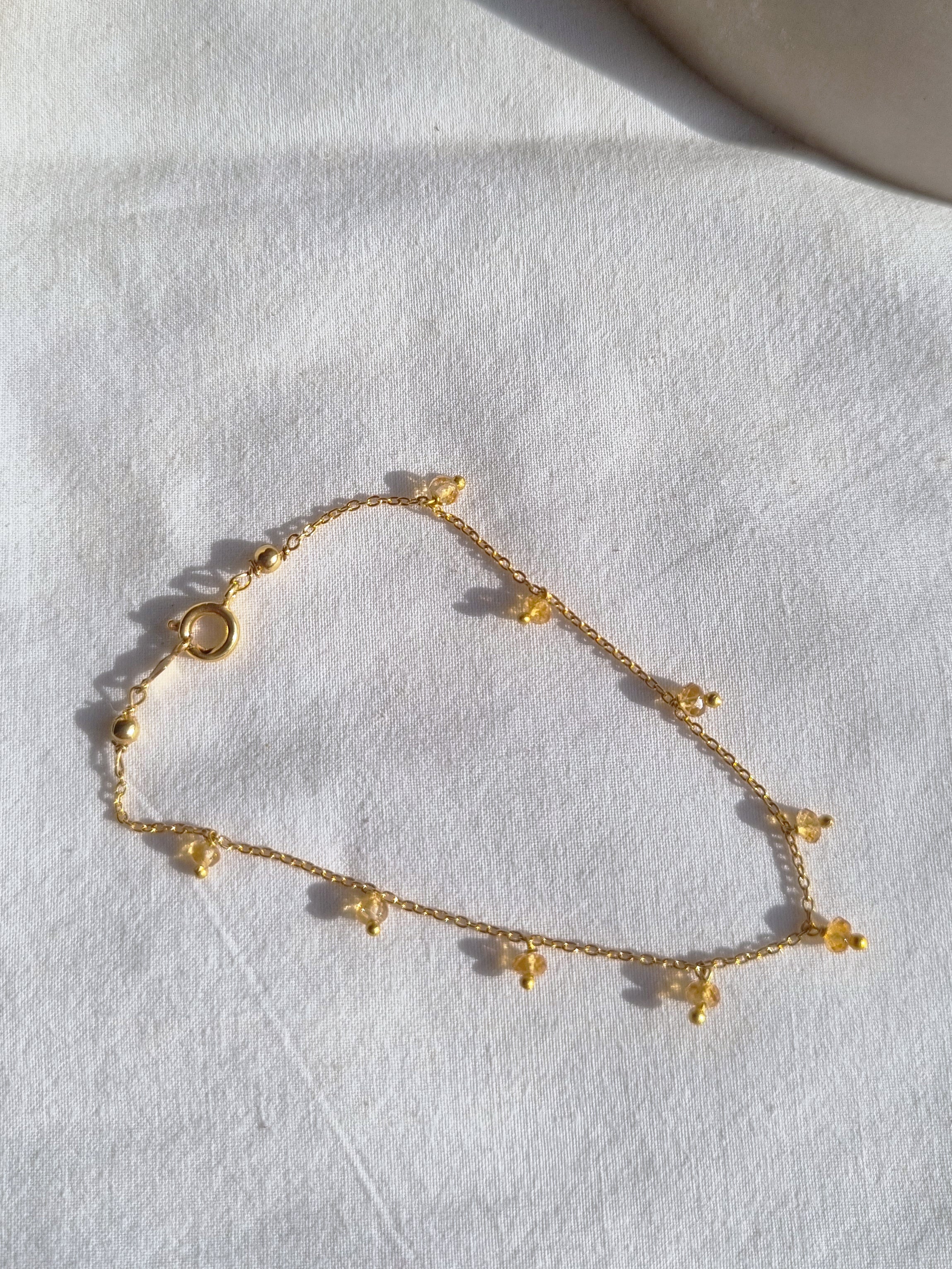 apiti- Citrine Baati Drop Bracelet