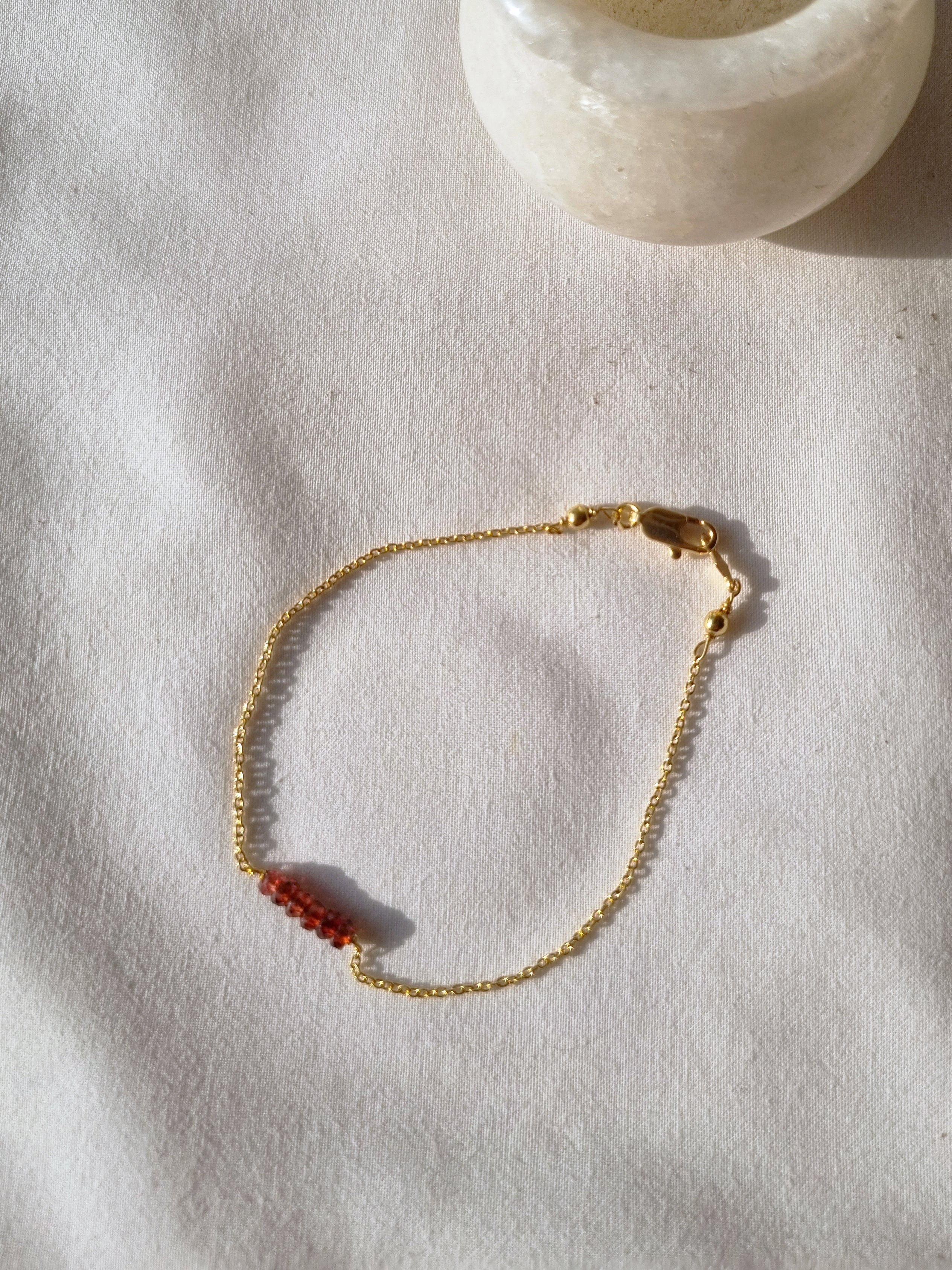 entilae - Garnet Baati Bar Bracelet